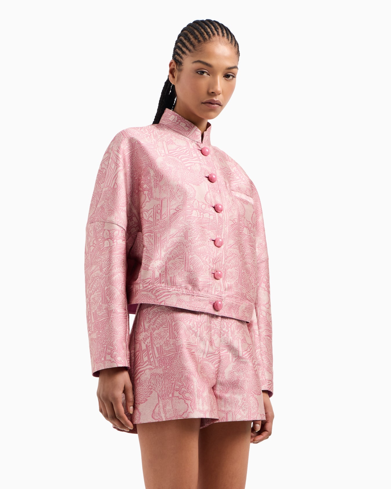 Shorts aus Jacquard-Stoff mit exotischem Muster Folie 2