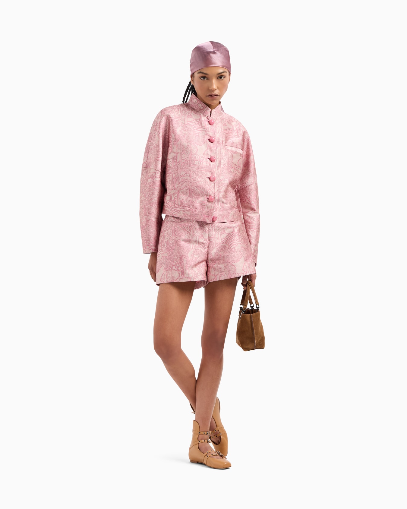 Shorts aus Jacquard-Stoff mit exotischem Muster Folie 4