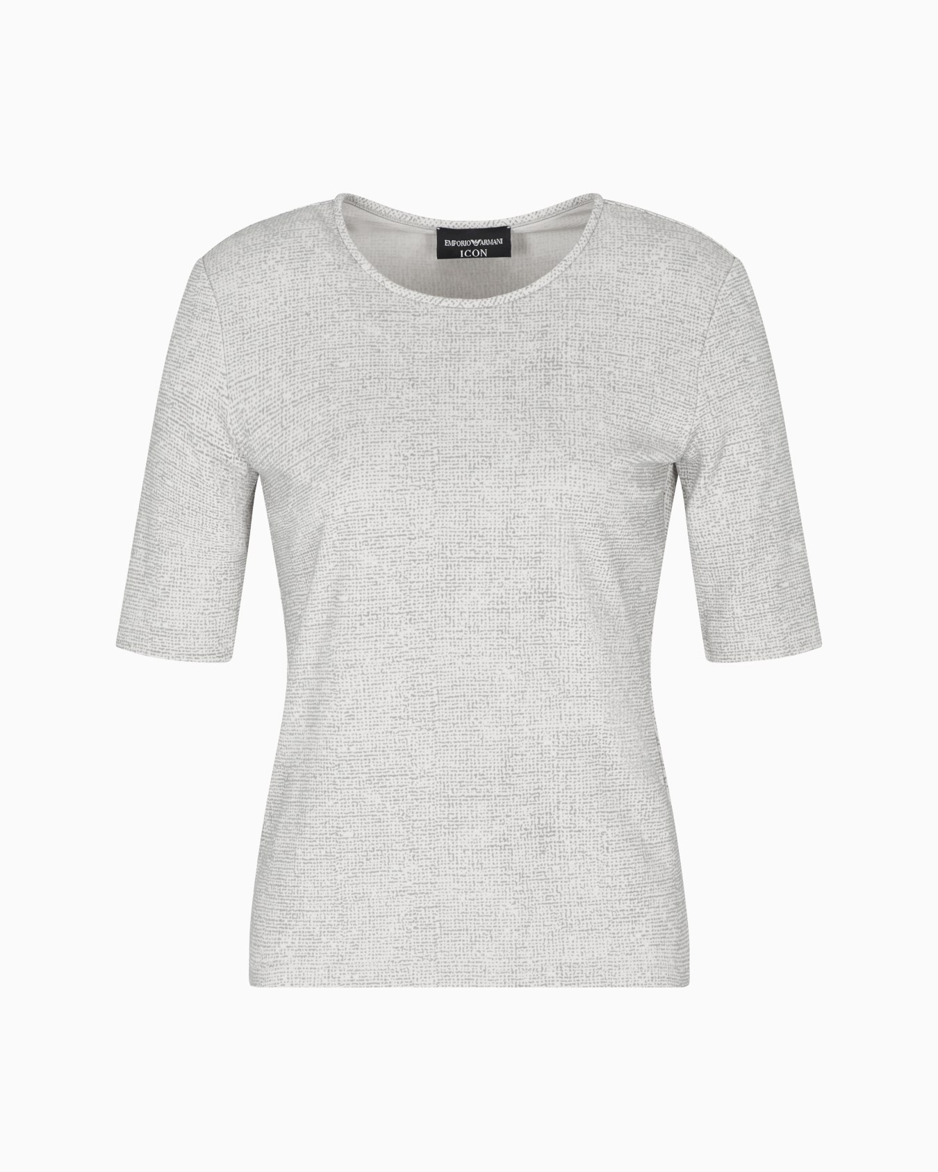Camiseta de punto interlock con efecto crepé y fantasía flocada Icon Diapositiva 0