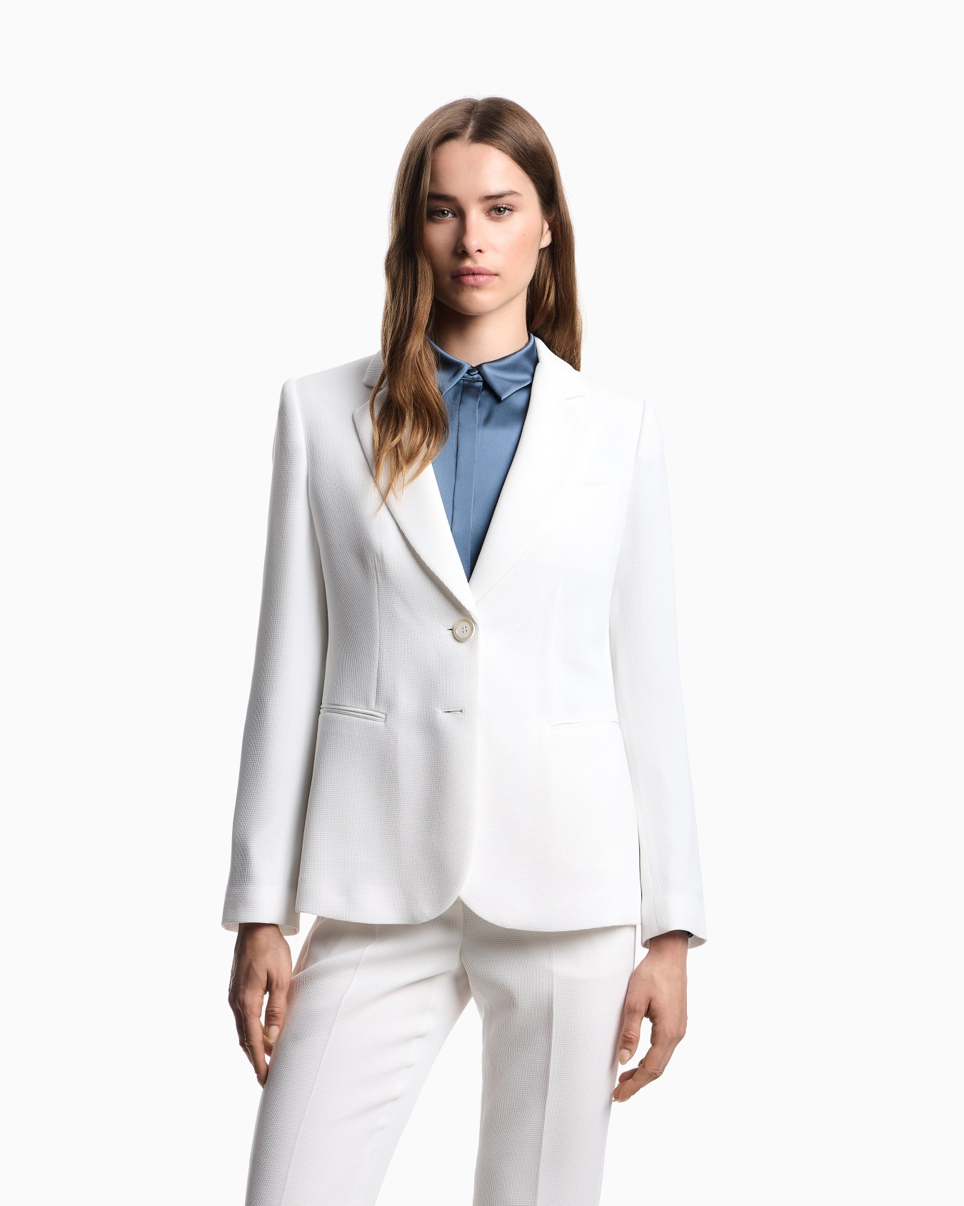 ASV single-breasted blazer in waffle weave technical fabric Slide 3