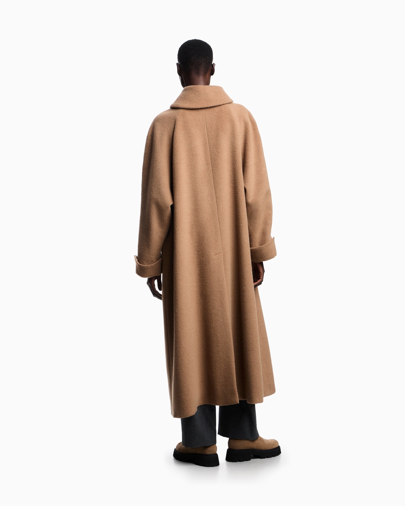 Cappotto lungo in beaver di lana alpaca Icon Slide 2