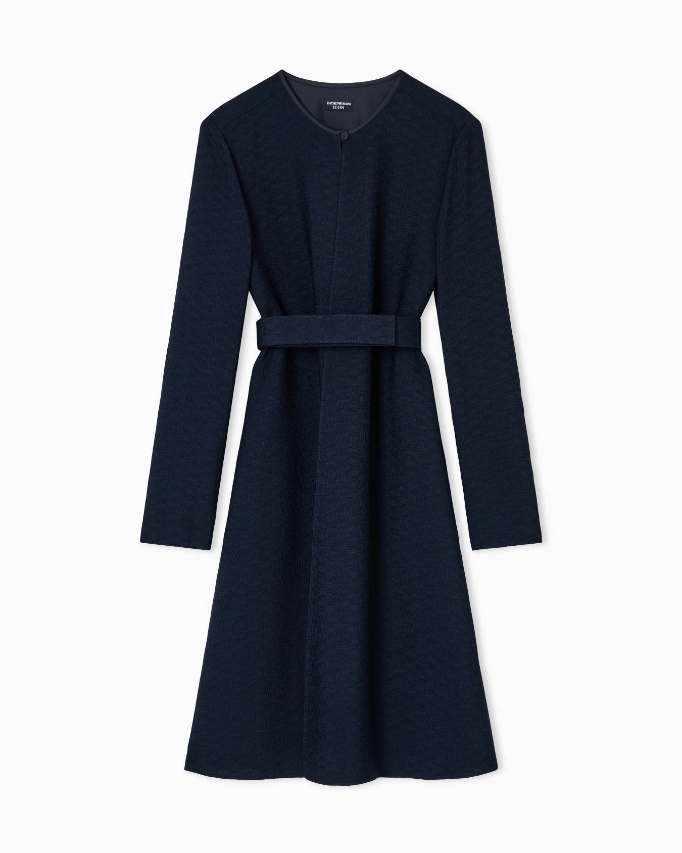 Icon Kleid mit Gürtel, gefertigt aus fließendem Webmaterial Folie 0