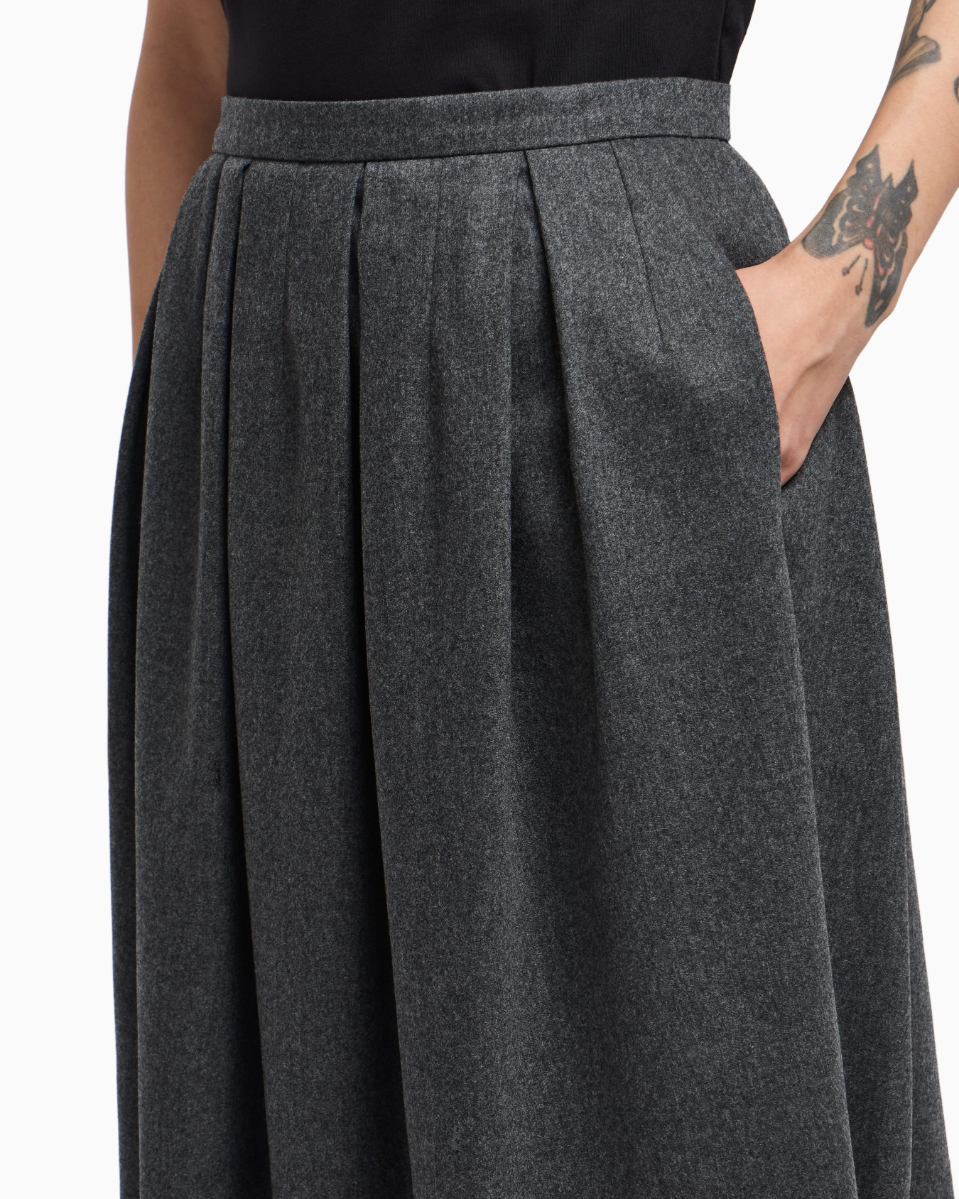 Icon wool flannel pleated skirt Slide 4