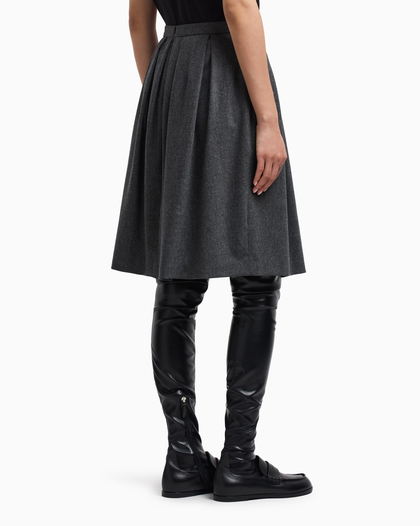 Icon wool flannel pleated skirt Slide 2