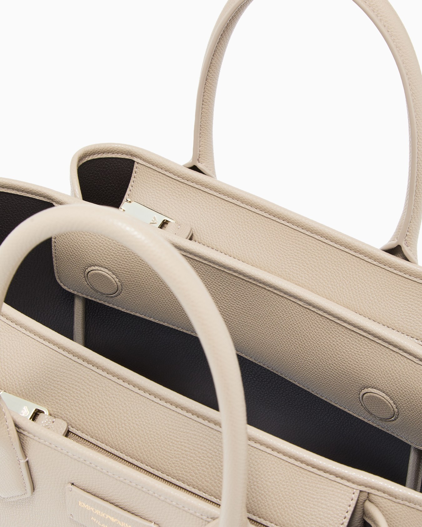 Medium shopper bag with palmellato finish Slide 3