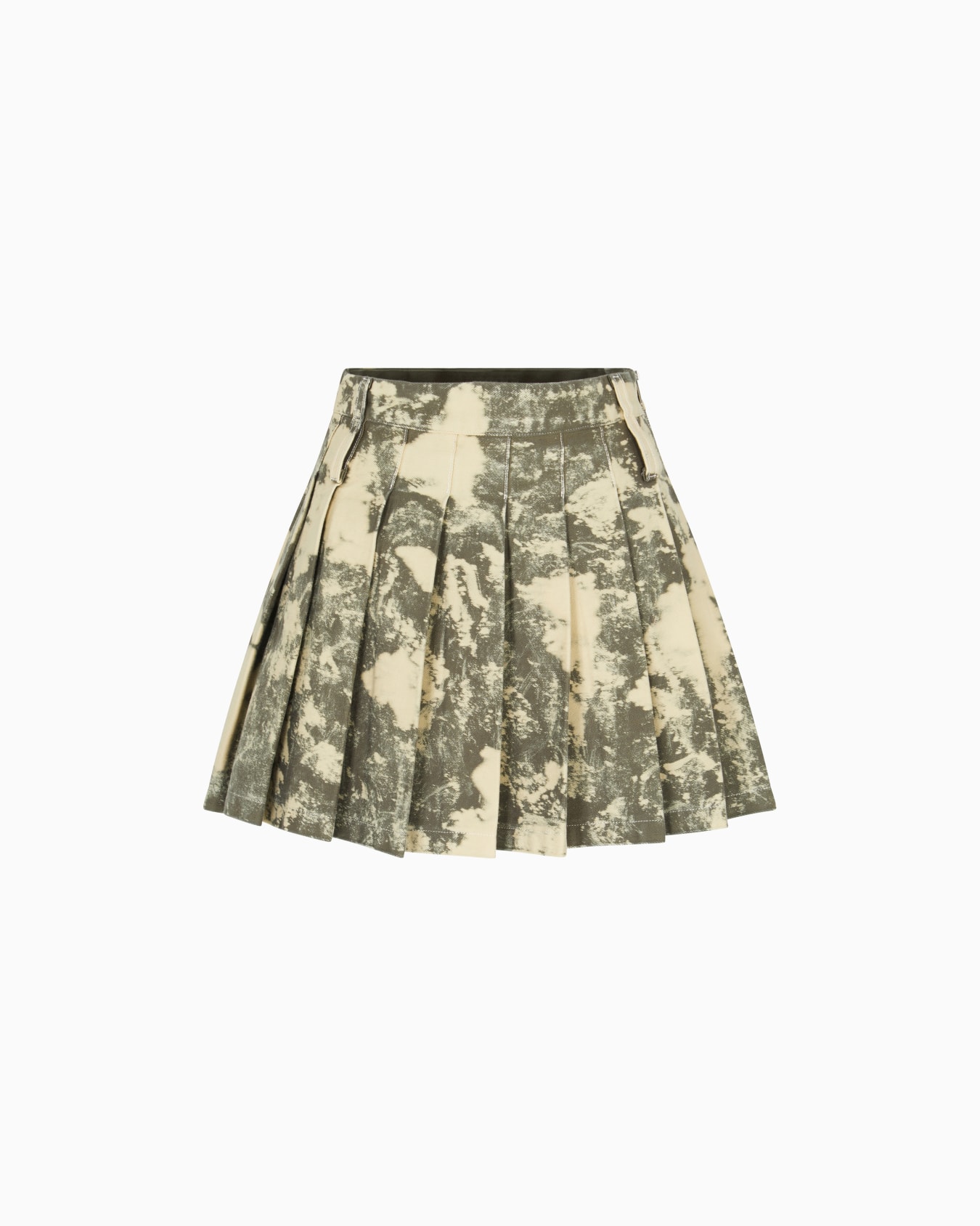 New York capsule collection tie-dye effect garment-dyed drill pleated skirt Slide 0