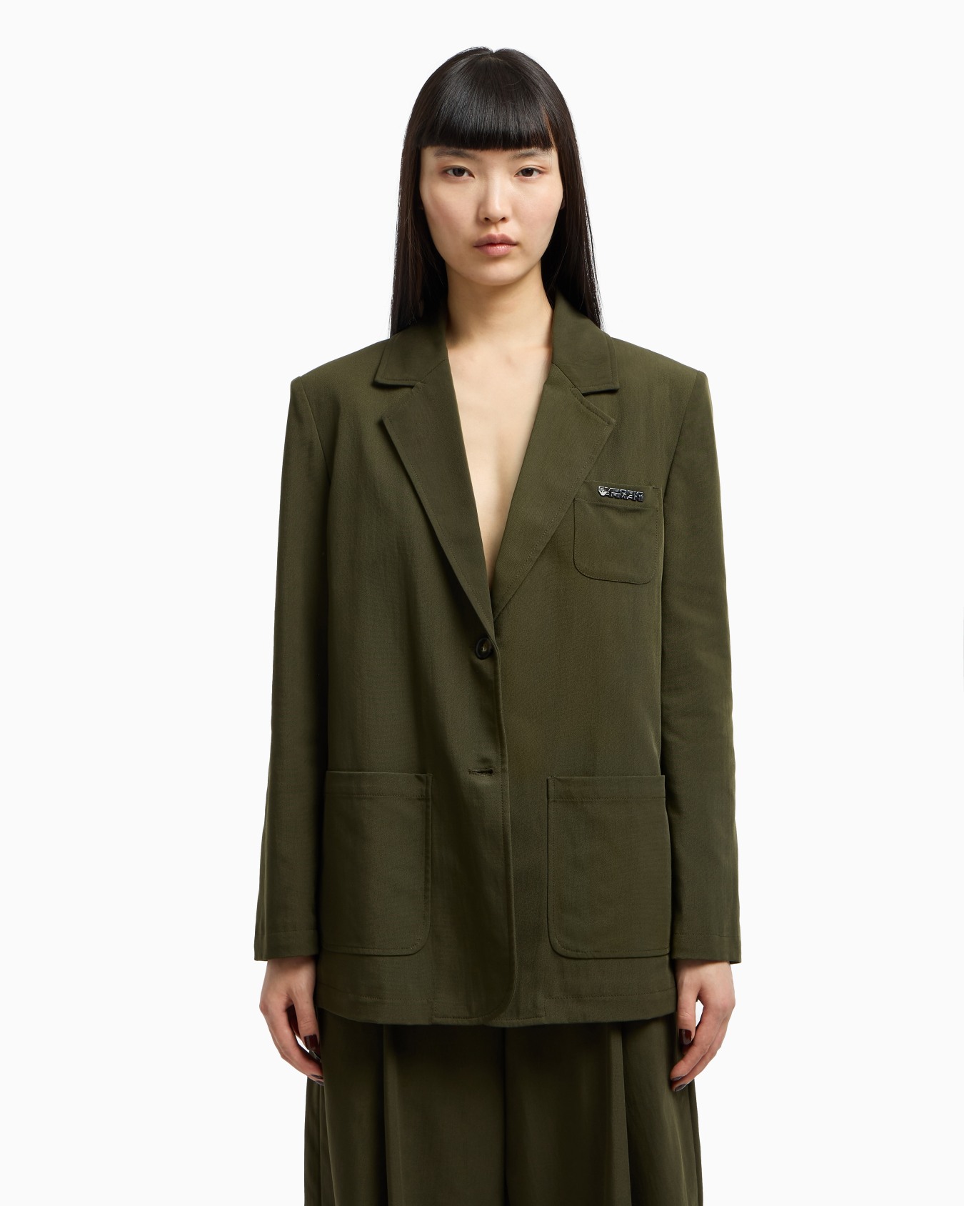 New York capsule collection single-breasted canvas blazer Slide 4