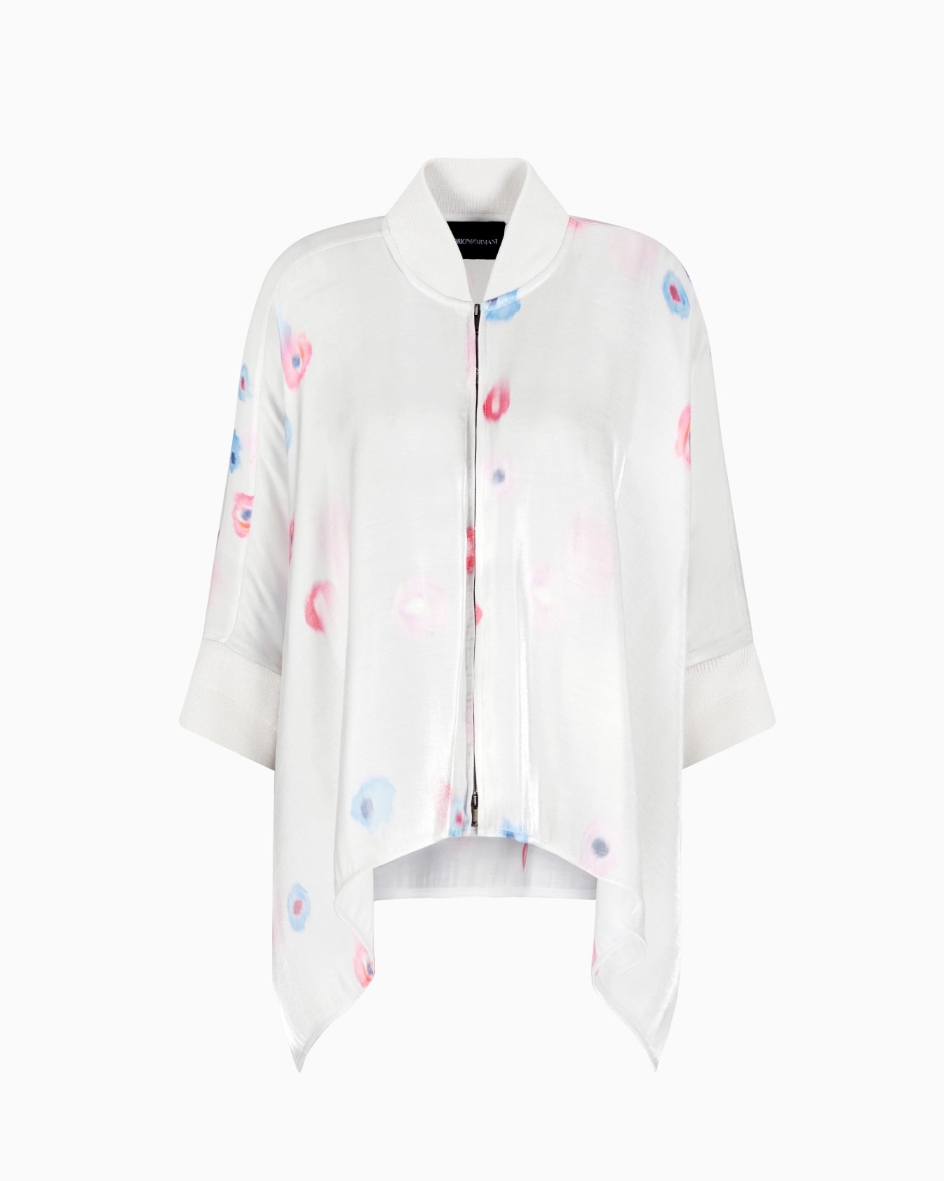 Fluid viscose tunic with all-over floral print Slide 0