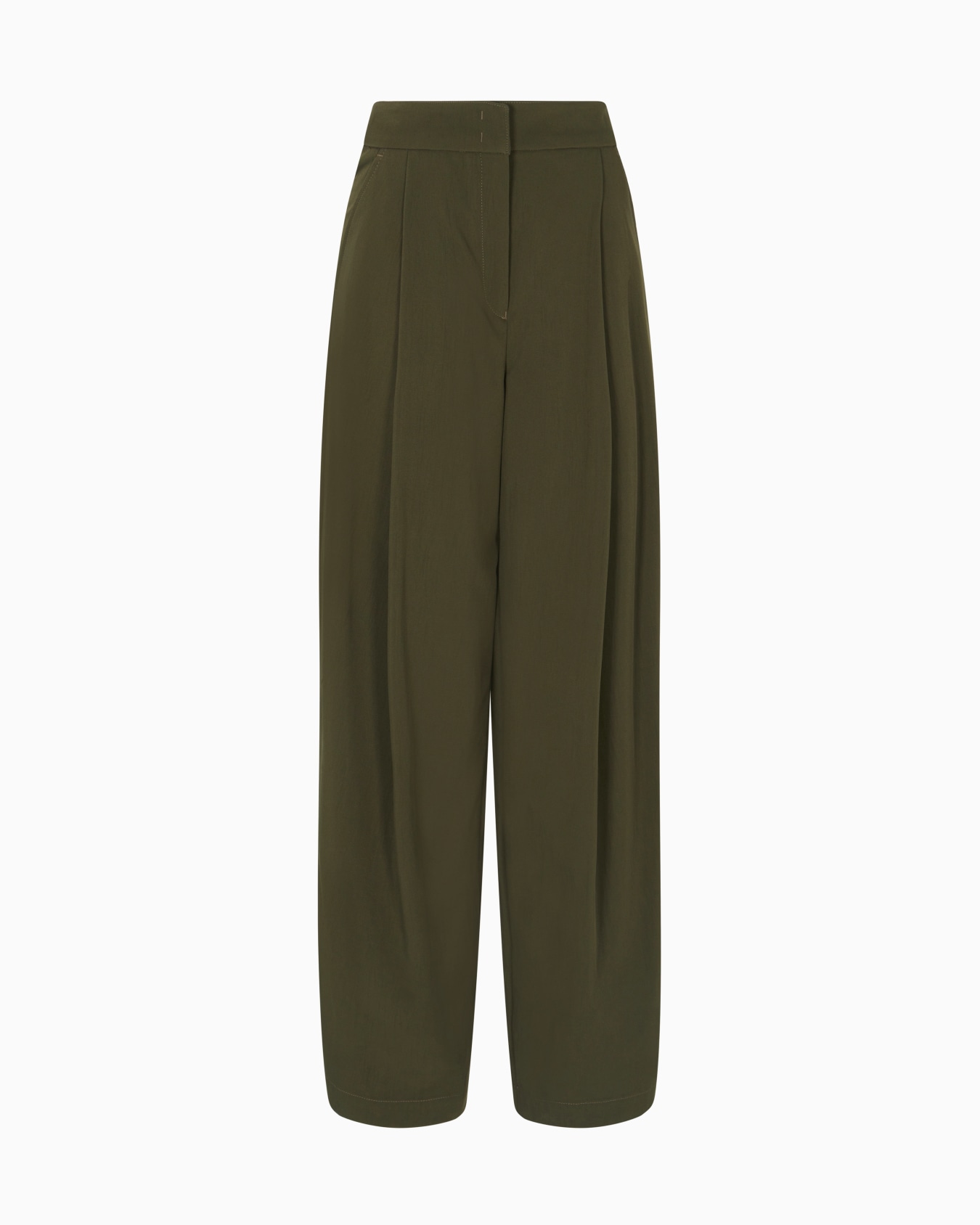 Pantaloni con pinces in canvas Capsule New York Slide 0
