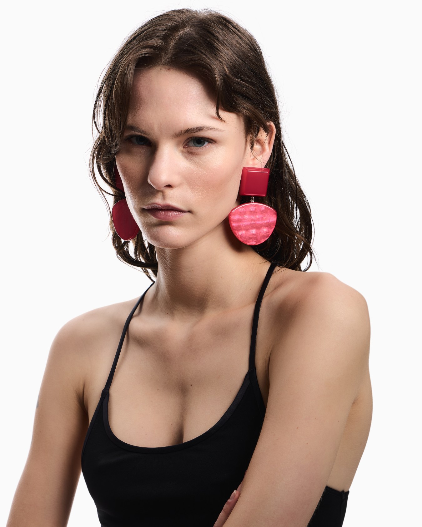 Semi-circle pendant earrings Slide 2
