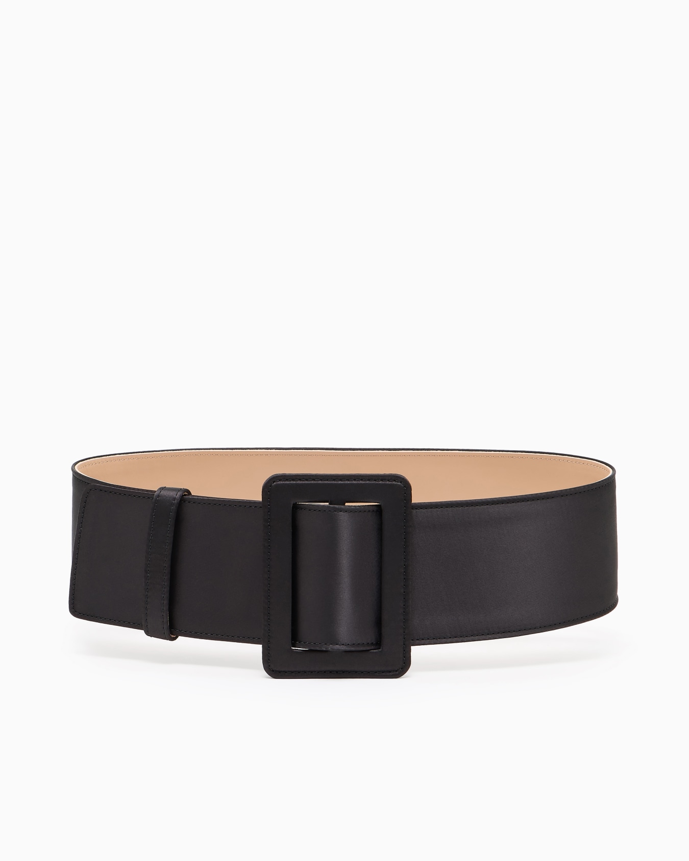 High-waisted satin belt Slide 2