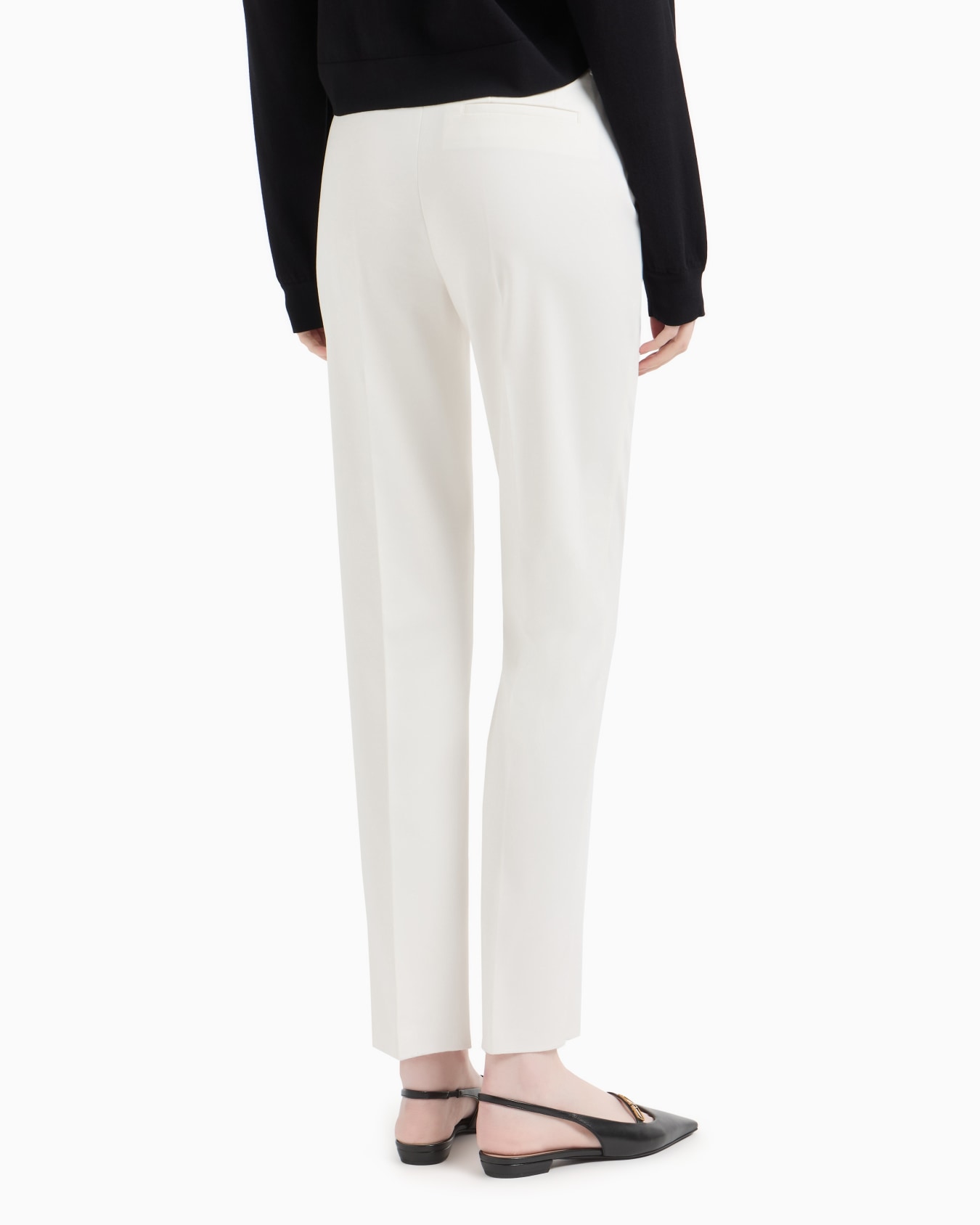 Compact stretch cotton trousers  Slide 2