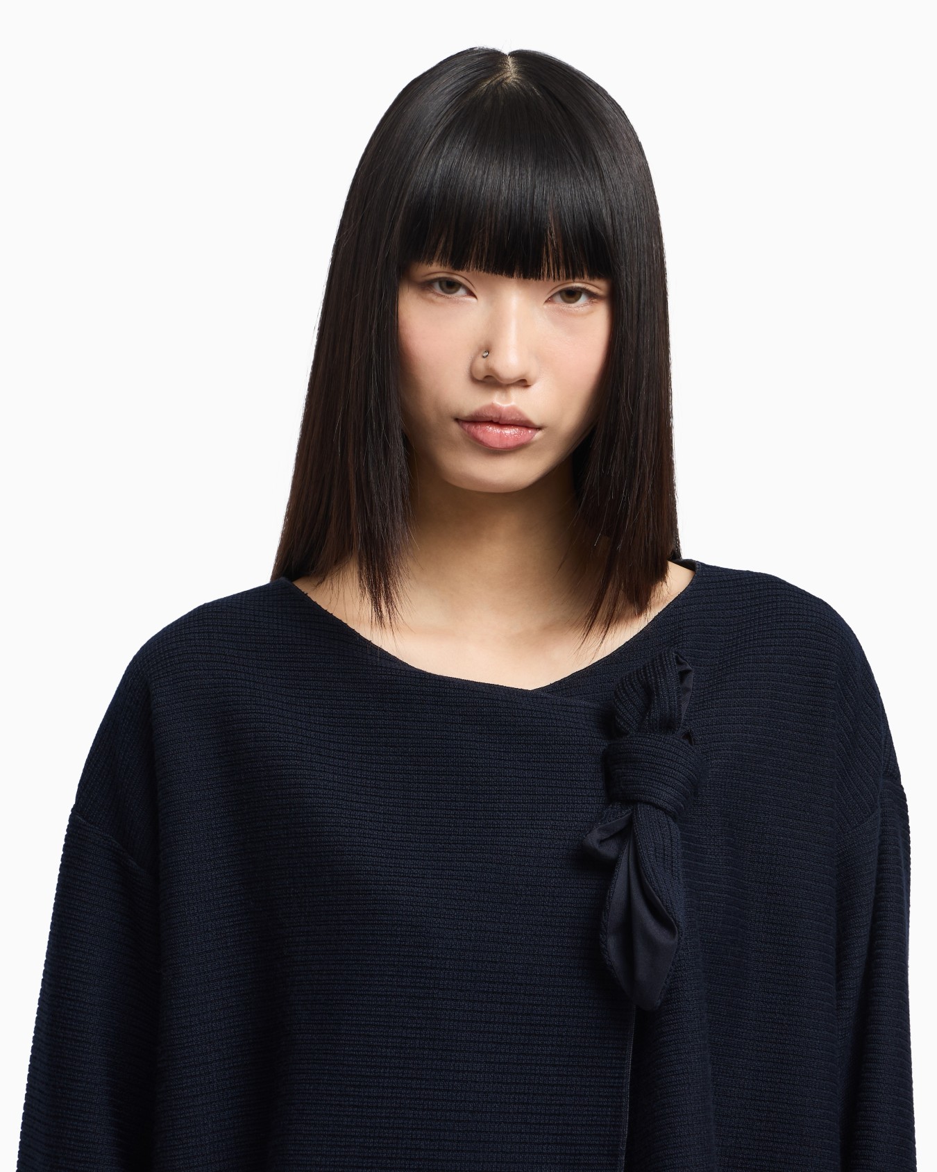 Icon Jacke aus geripptem Jersey in Jacquard-Stoff-Verarbeitung mit Schleife Folie 5