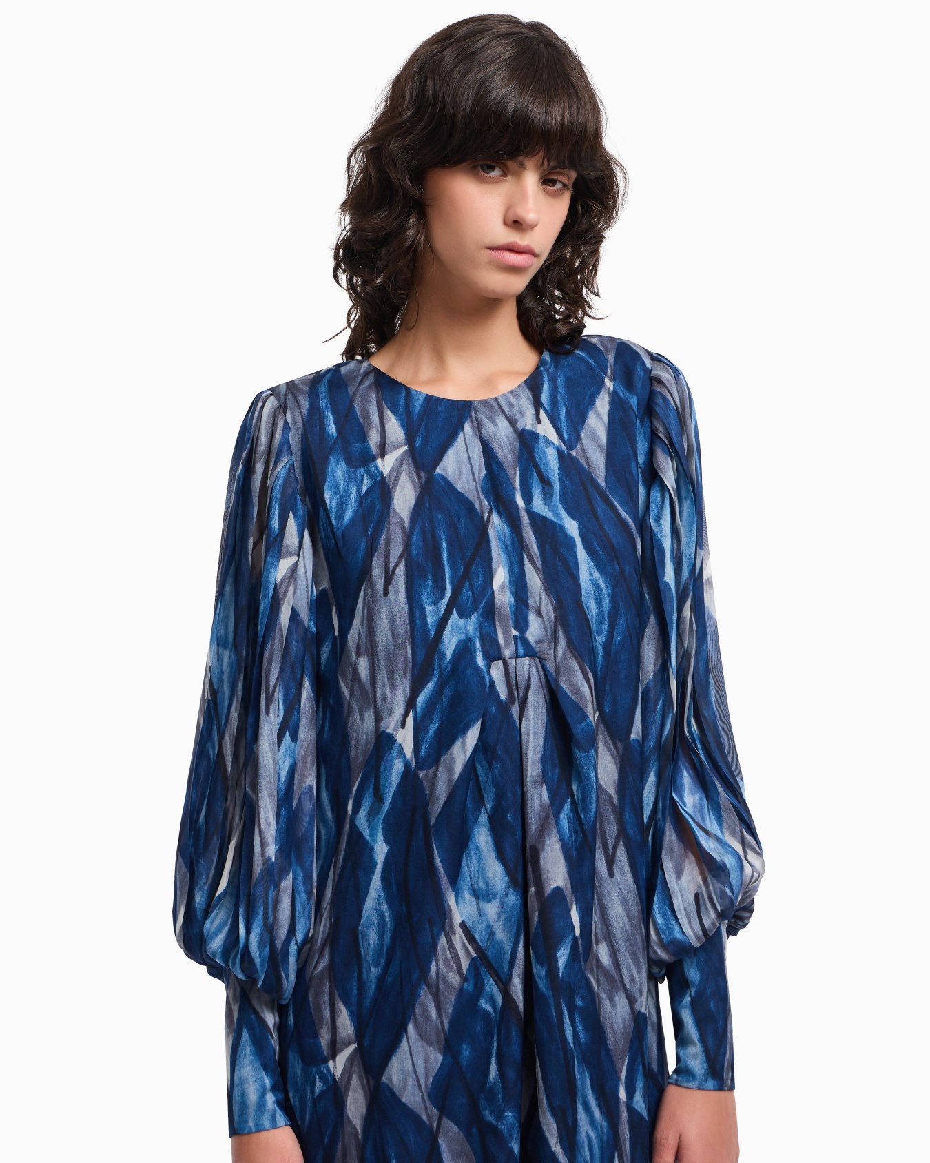 Robe en mousseline de soie avec imprimé abstrait all over Diapositive 5