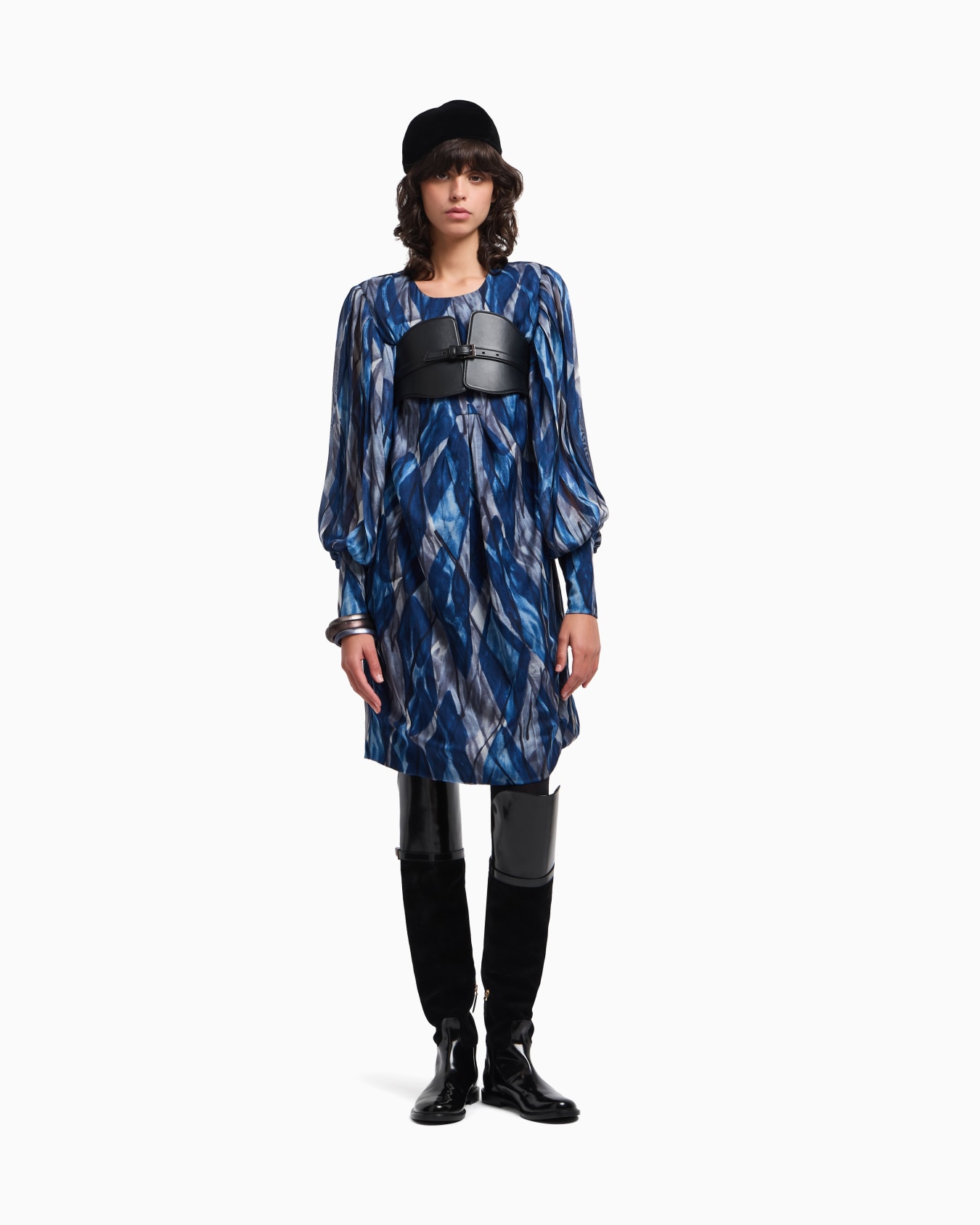 Robe en mousseline de soie avec imprimé abstrait all over Diapositive 2