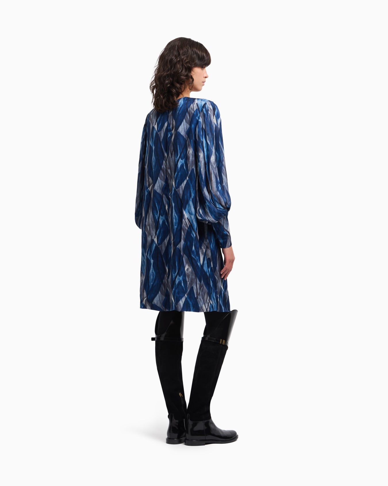 Robe en mousseline de soie avec imprimé abstrait all over Diapositive 3