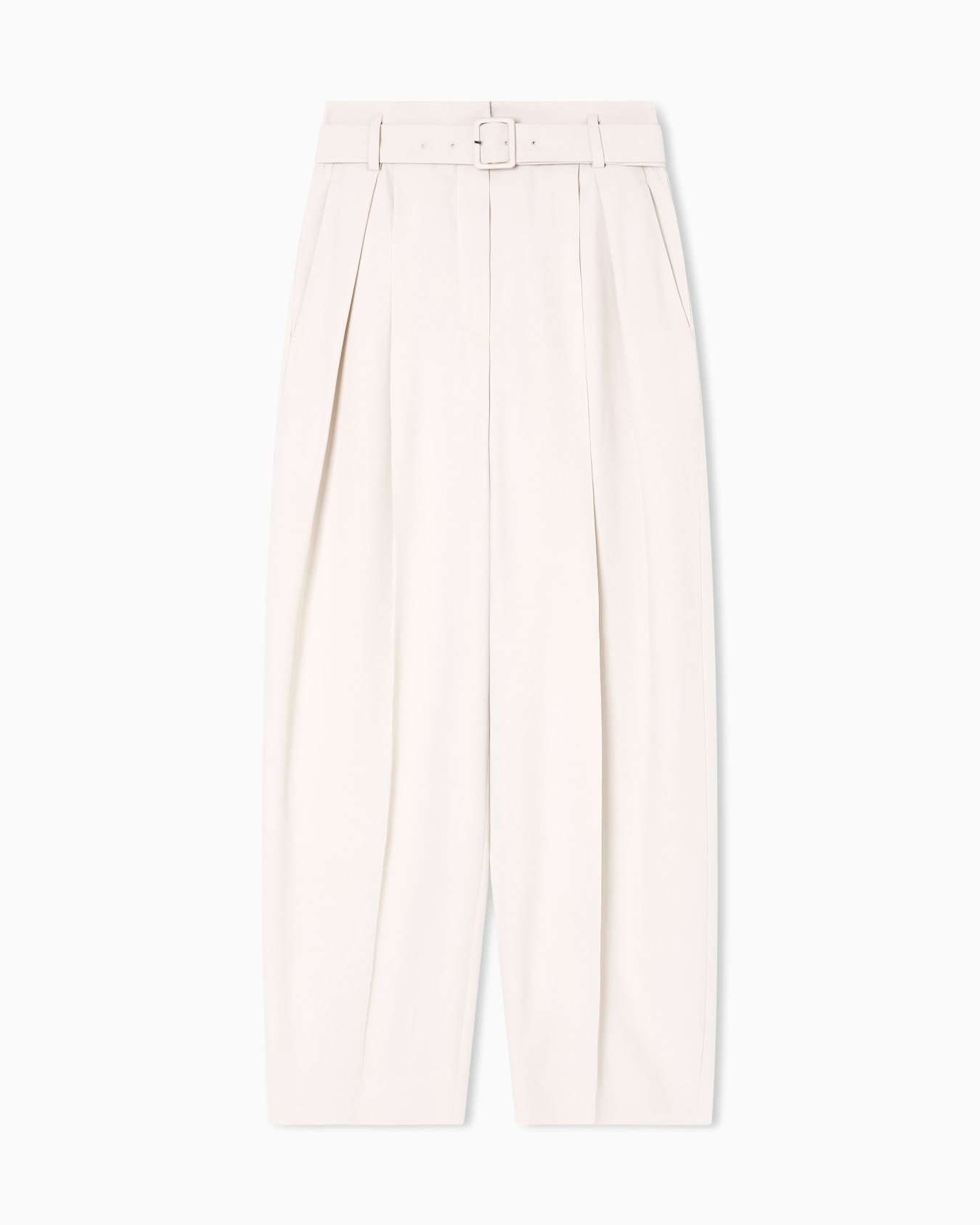 Envers satin trousers with pleats and belt Slide 0