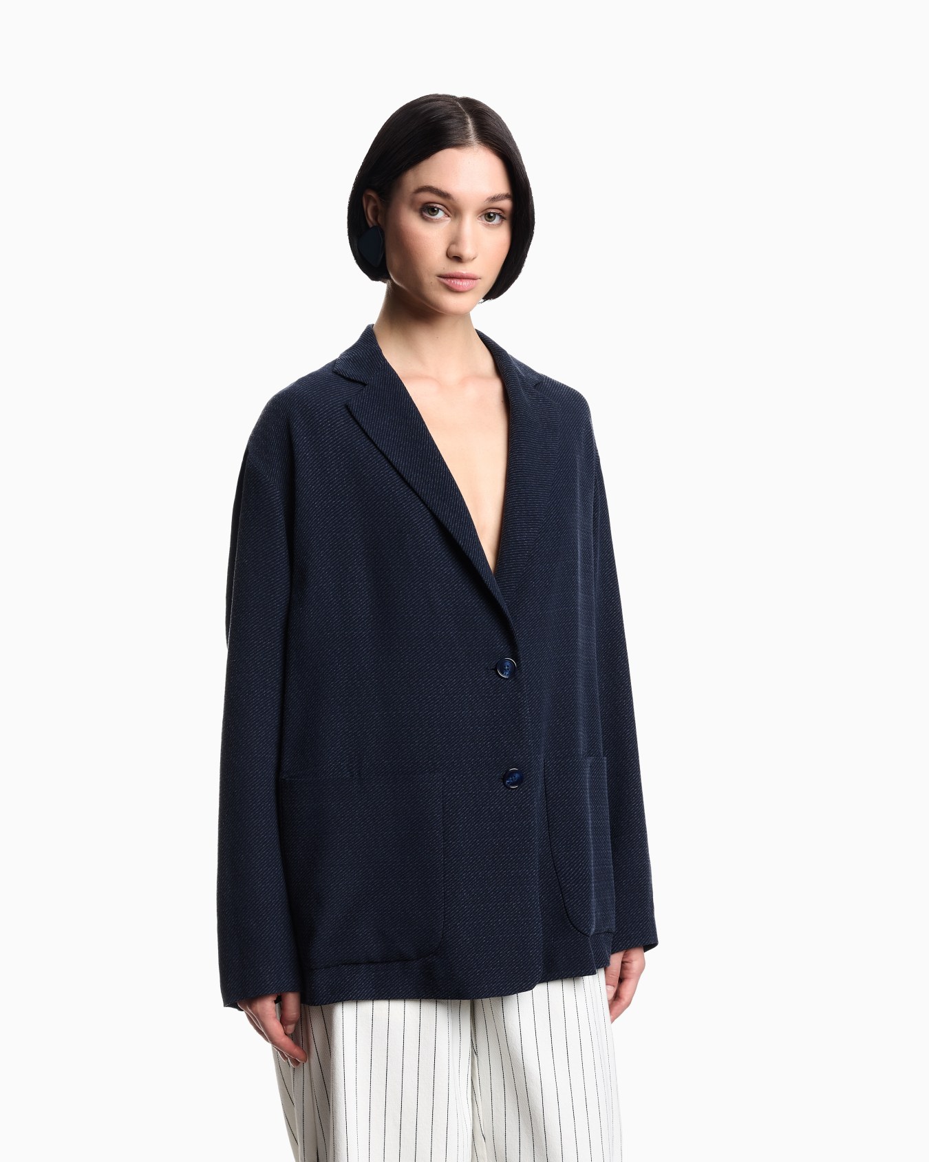 ASV cupro-blend single-breasted blazer Slide 3