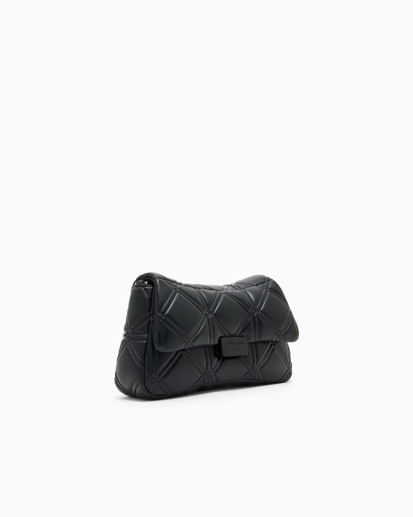 Medium shoulder bag in a nappa-leather effect with embossed motif Slide 1