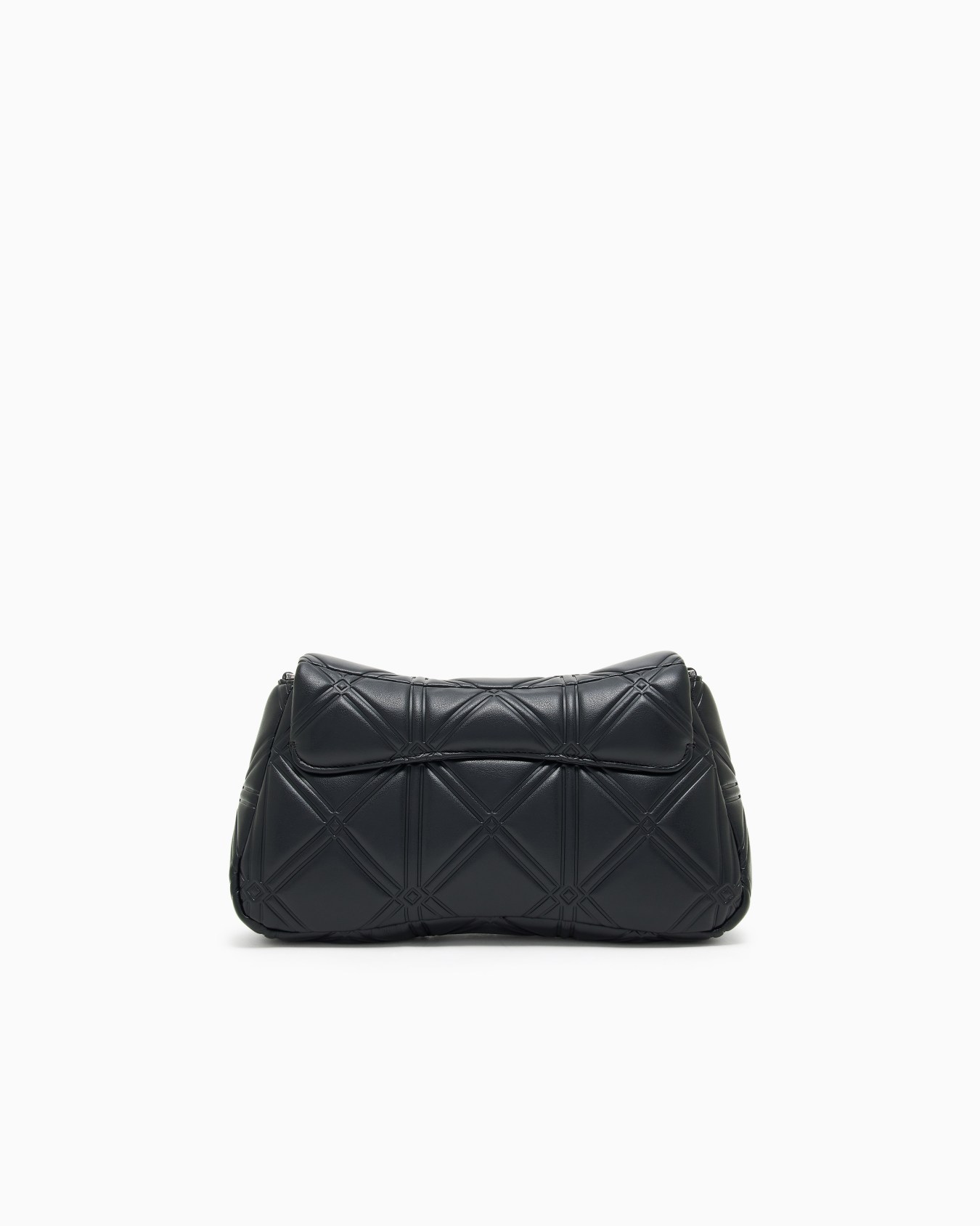 Medium shoulder bag in a nappa-leather effect with embossed motif Slide 2