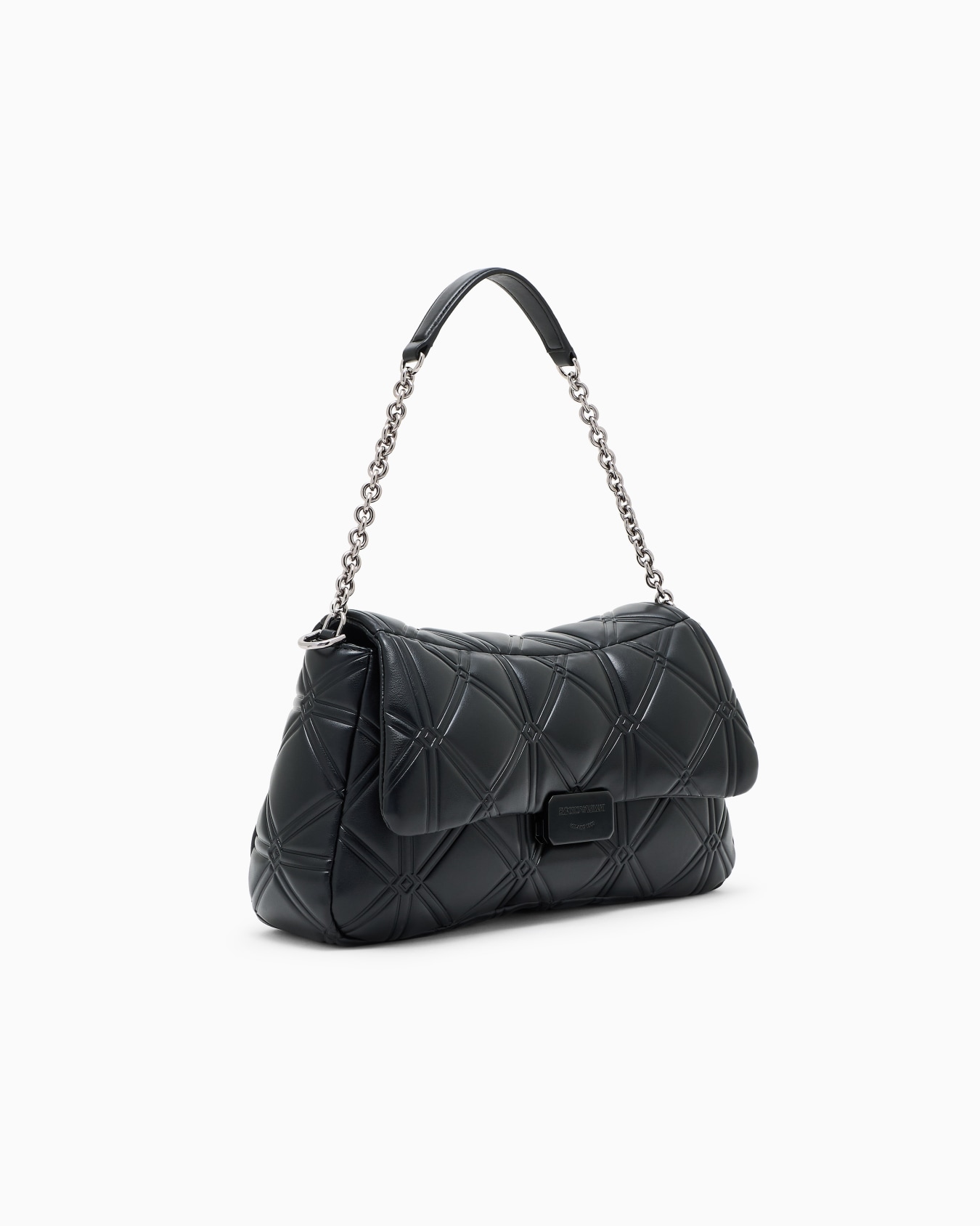 Sac à bandoulière grande taille avec effet nappa et motif en relief Diapositive 1