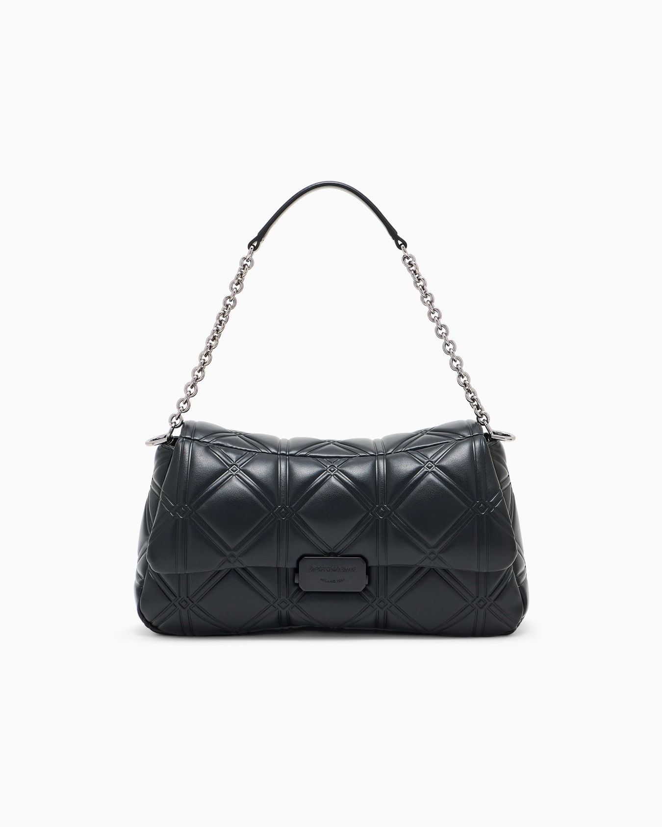 Sac à bandoulière grande taille avec effet nappa et motif en relief Diapositive 0