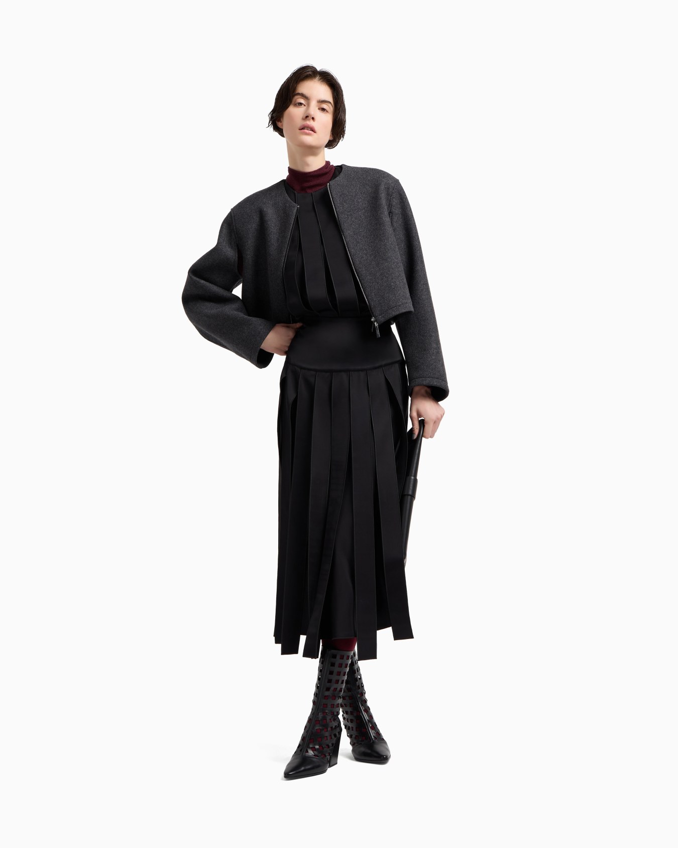 Jersey con cuello chimenea en mezcla de lana virgen cápsula Polygon Diapositiva 1