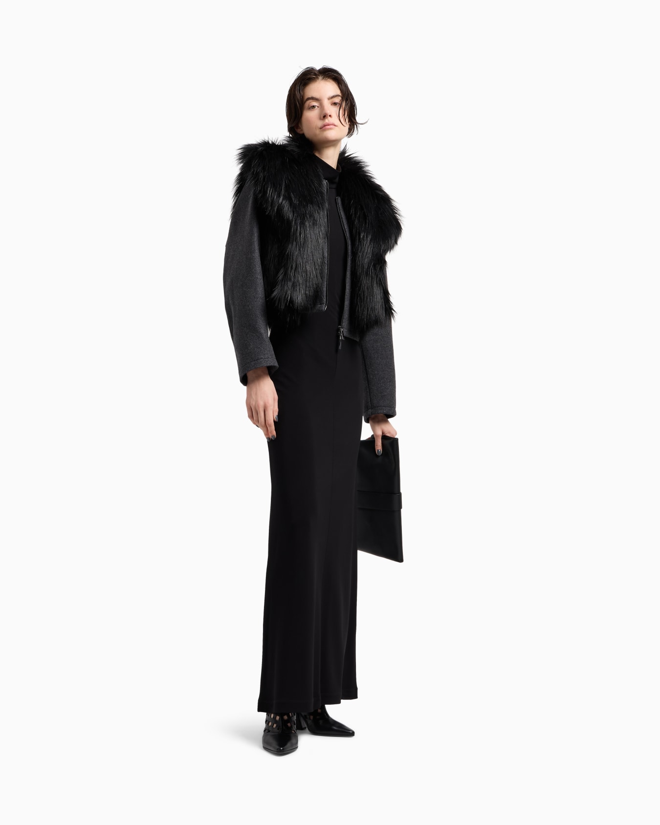 ASV Polygon capsule collection viscose crêpe interlock long dress Slide 1