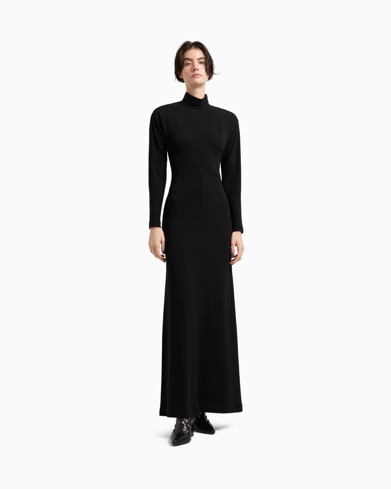 ASV Polygon capsule collection viscose crêpe interlock long dress Slide 3