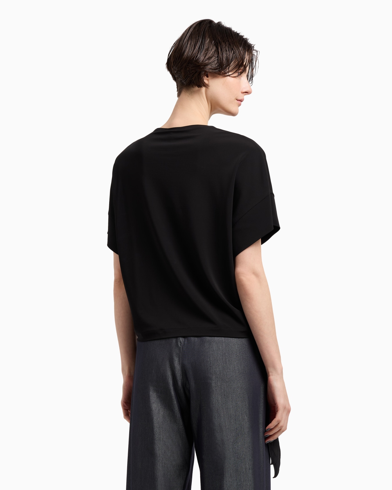 Camiseta en punto de viscosa elástica con cintas cápsula Polygon Diapositiva 2
