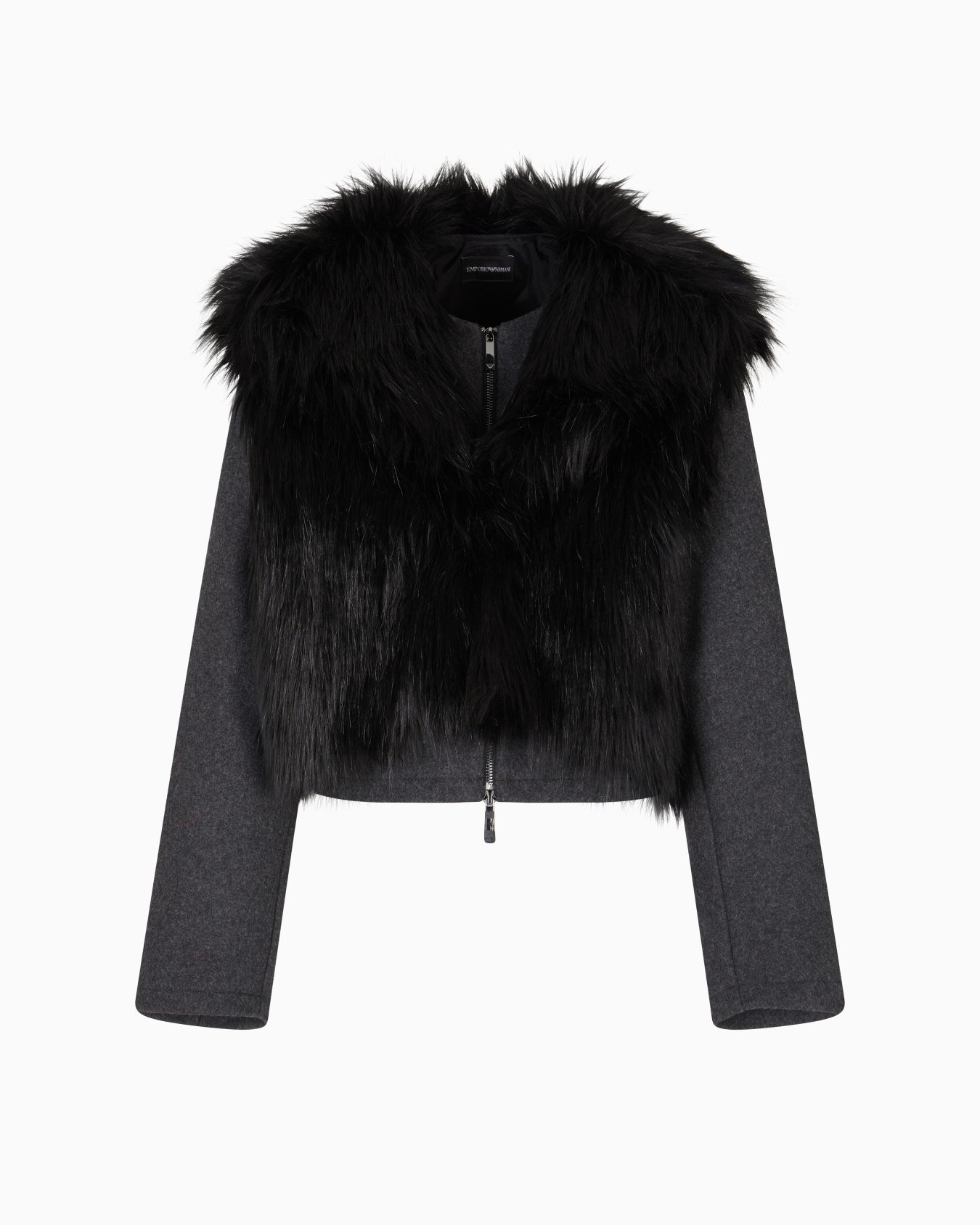 Chaqueta 2 en 1 en paño de lana con chaleco efecto pelo cápsula Polygon Diapositiva 0