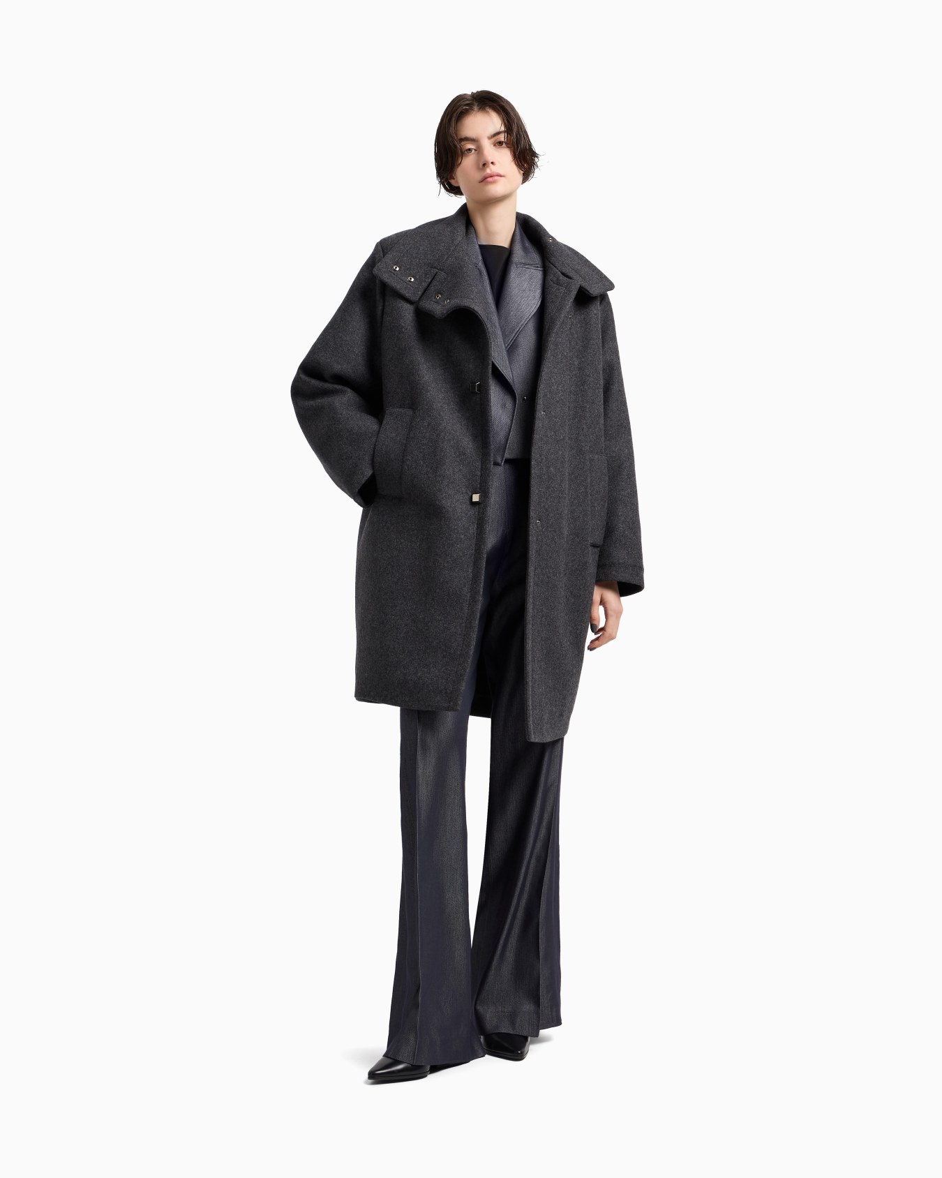 Bolero de gabardina teñida en hilo cápsula Polygon Diapositiva 1