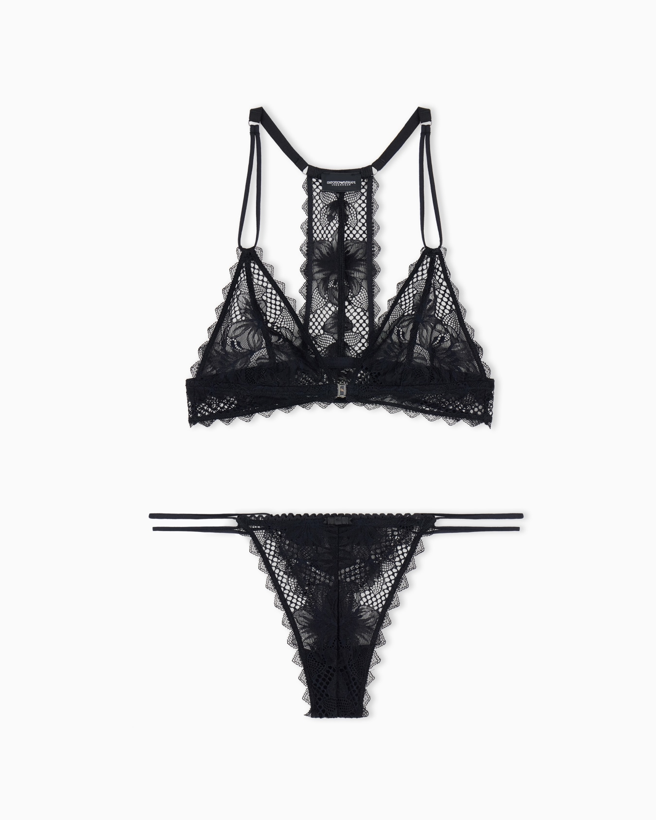 Eternal Lace triangle bra and thong set Slide 0