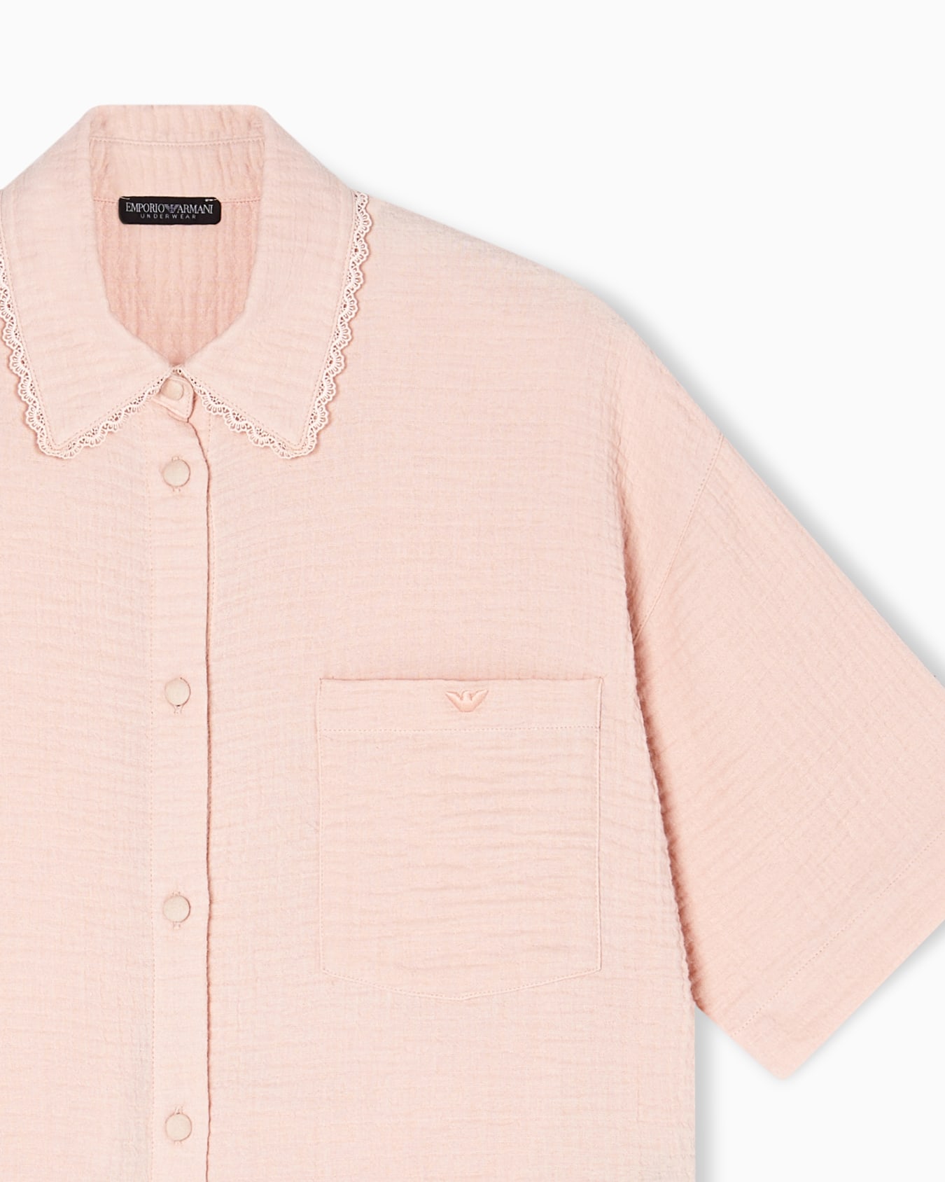 Pyjama avec short en tissu crêpe Diapositive 3