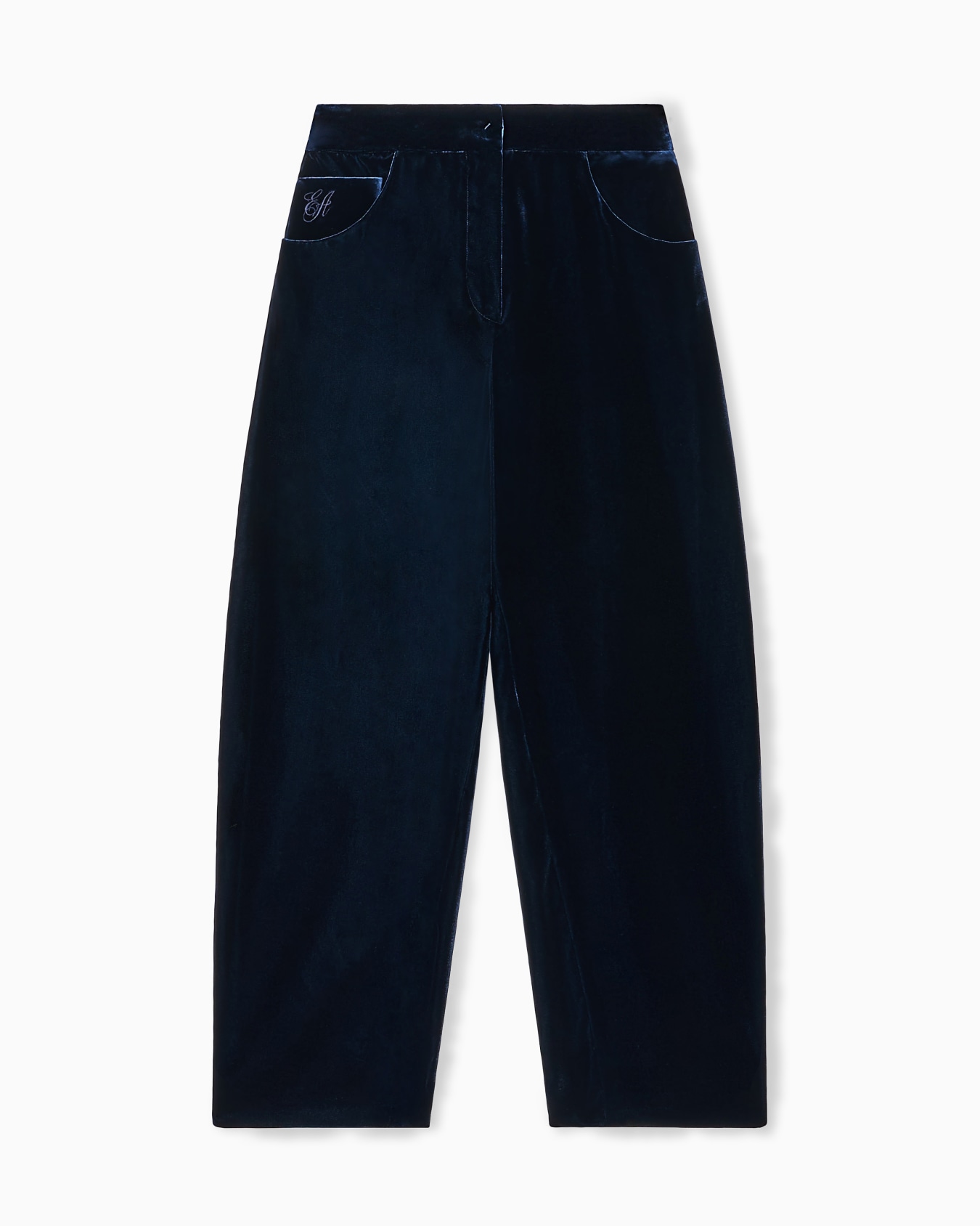 Liquid-velvet oval-leg trousers Slide 0