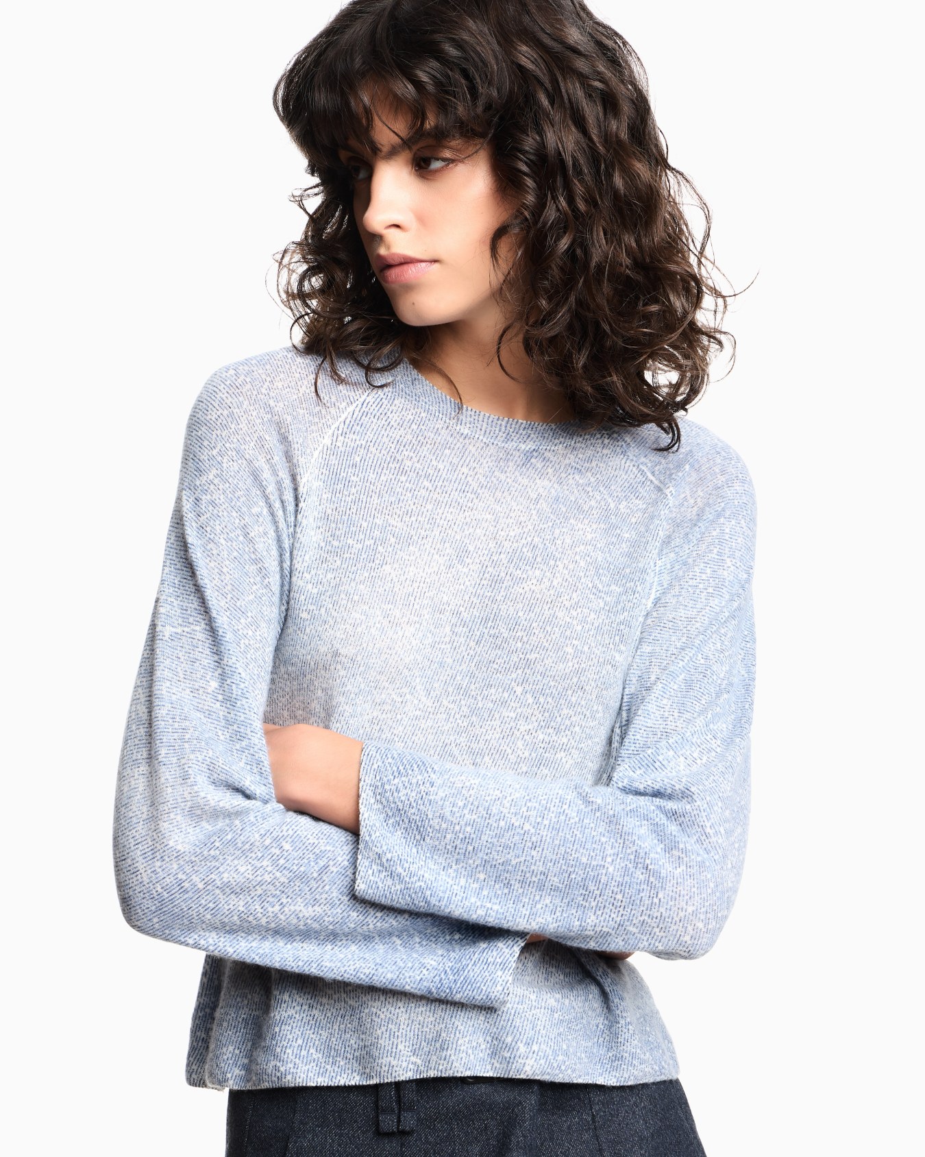 Pure cashmere jumper with all-over print Slide 4