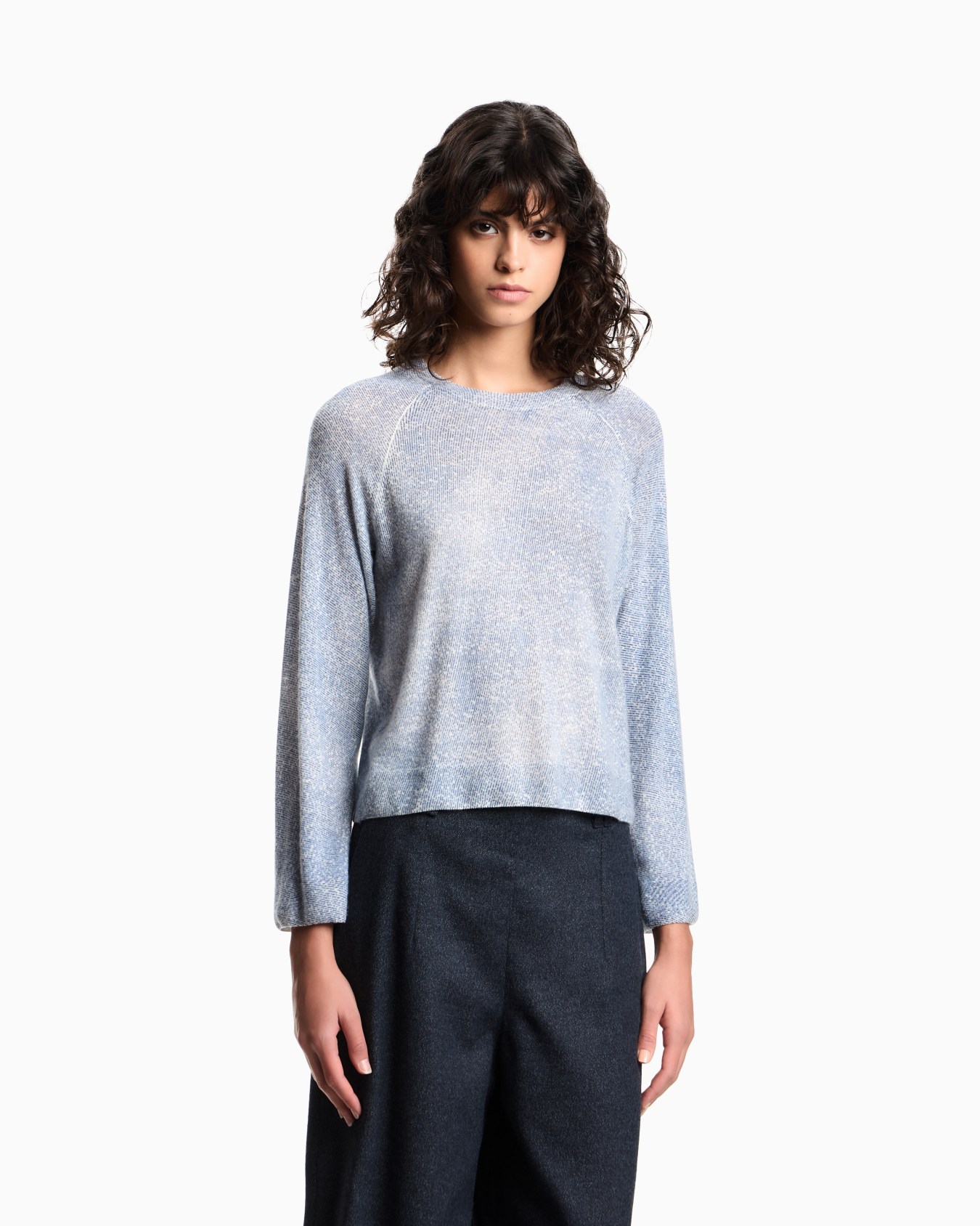 Pure cashmere jumper with all-over print Slide 3