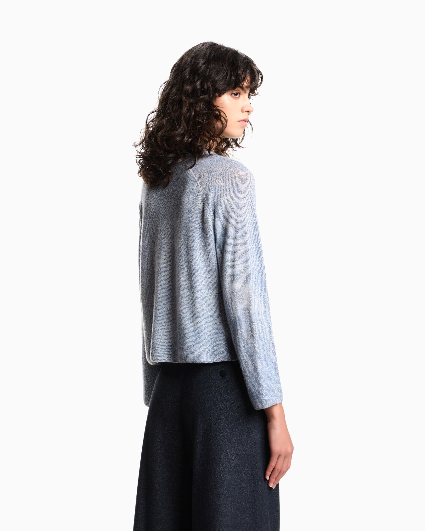 Pure cashmere jumper with all-over print Slide 2