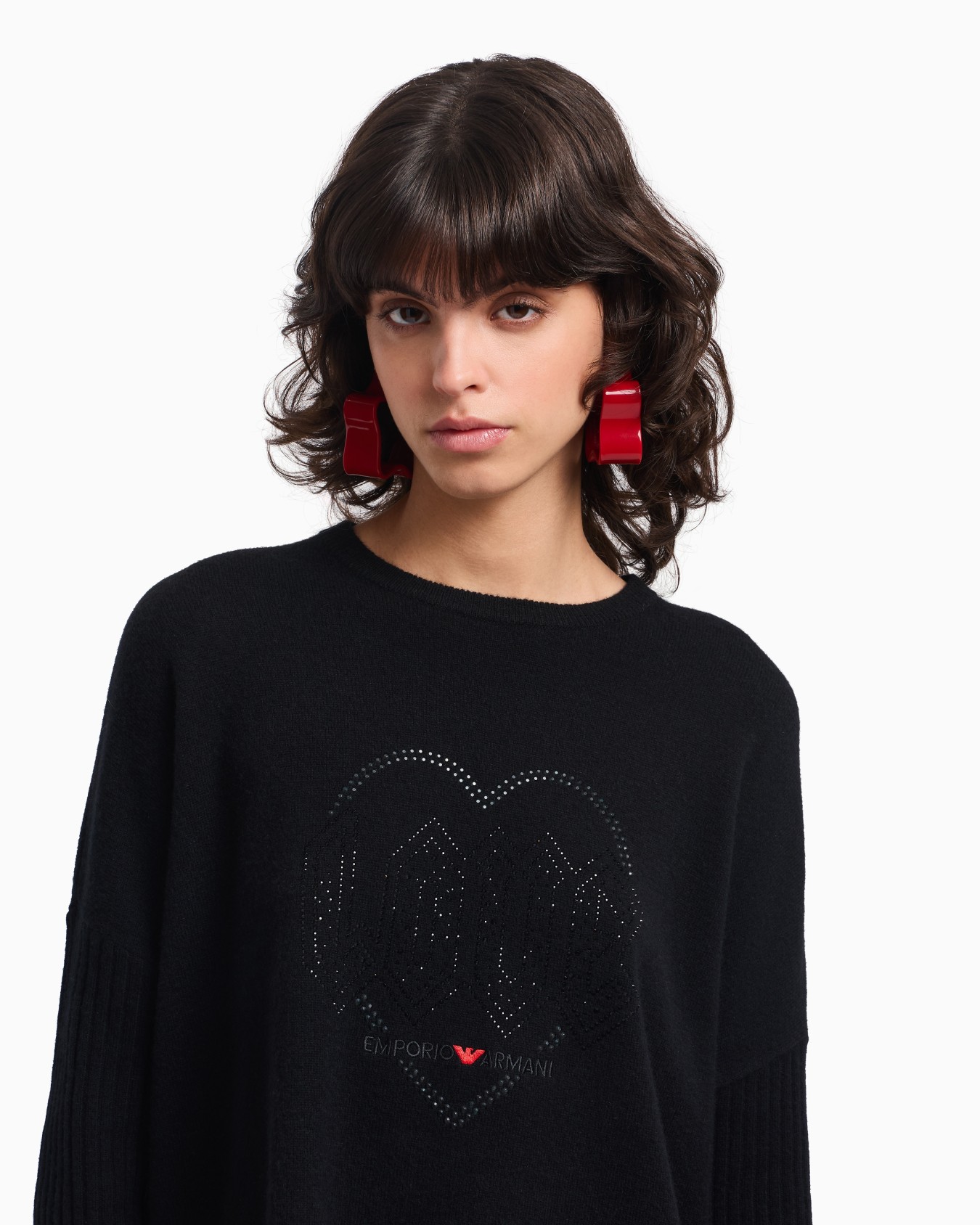 Jersey de lana virgen con strass cápsula San Valentín Diapositiva 5
