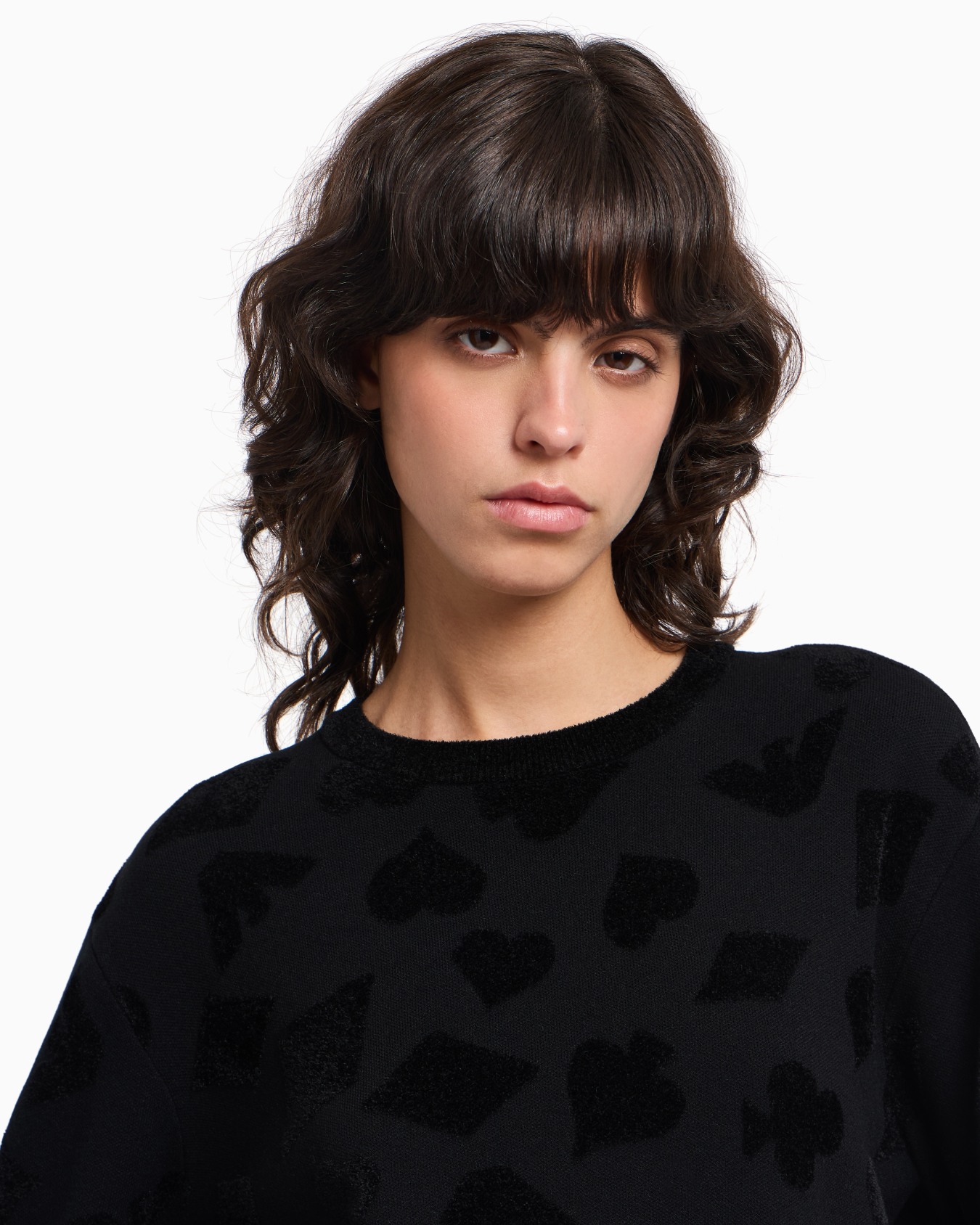 Jacquard chenille jumper with pattern Slide 5