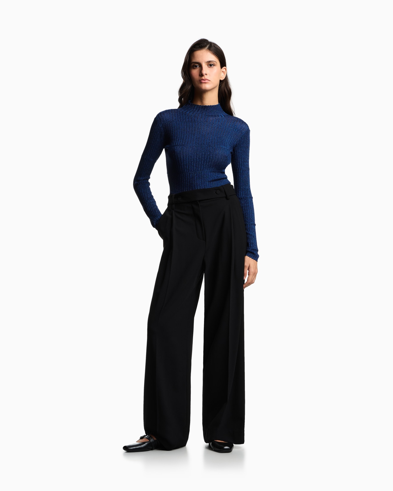 Lurex-Pullover mit 3D-Effekt Folie 1