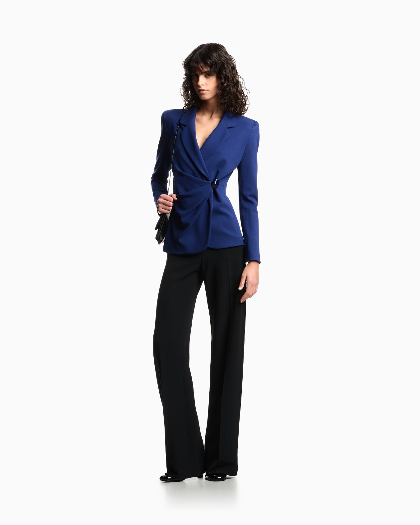 Blazer avec drapé au point Milano stretch Diapositive 1