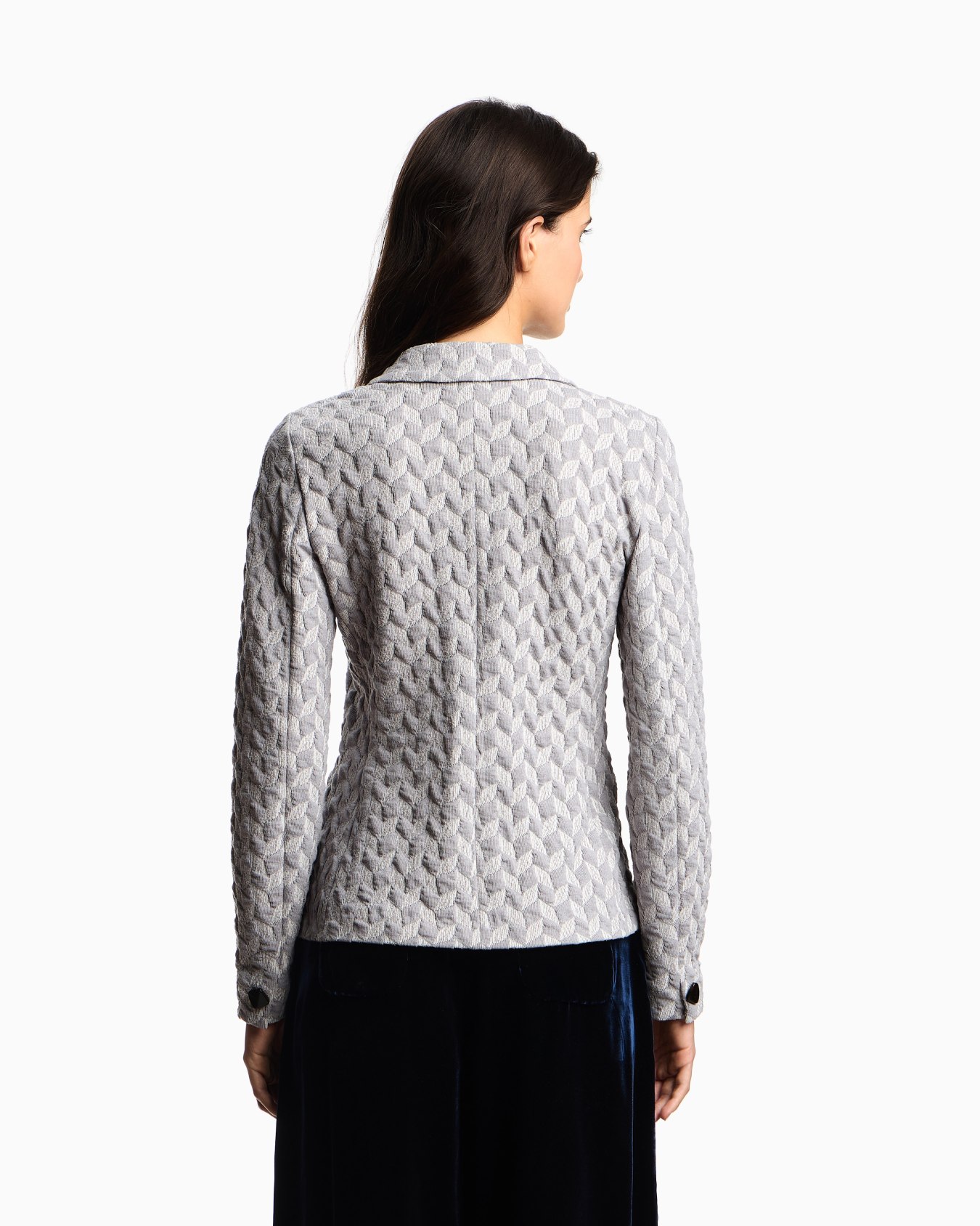 Chaqueta de punto jersey con motivo chevrón estilizado Diapositiva 2