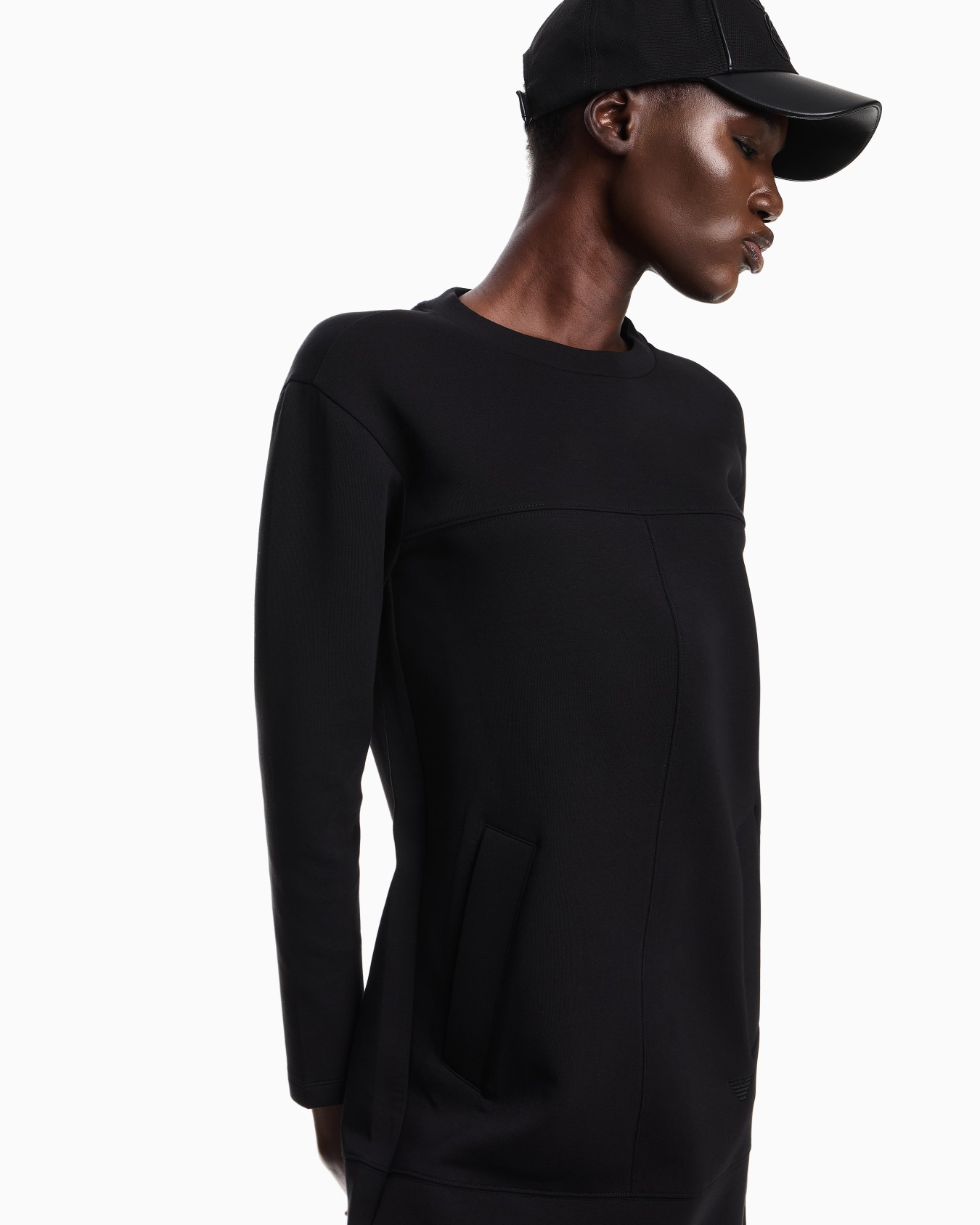 Double jersey crew-neck dress Slide 3