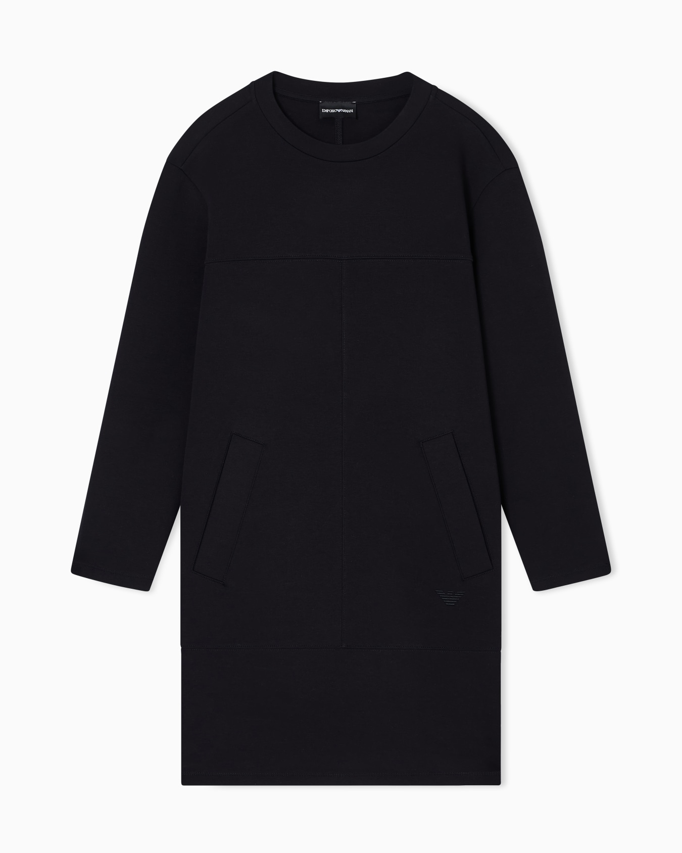 Double jersey crew-neck dress Slide 0