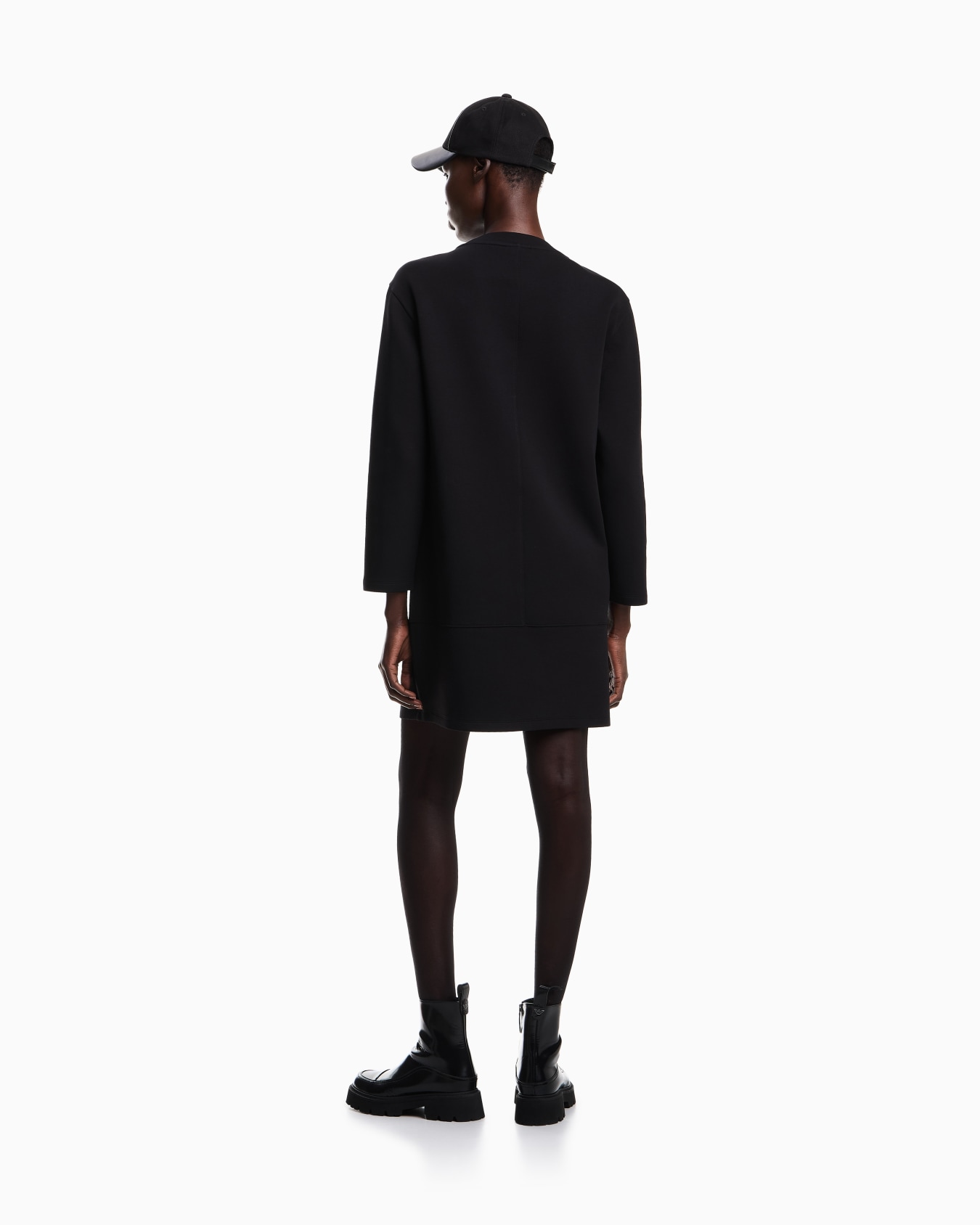 Double jersey crew-neck dress Slide 2