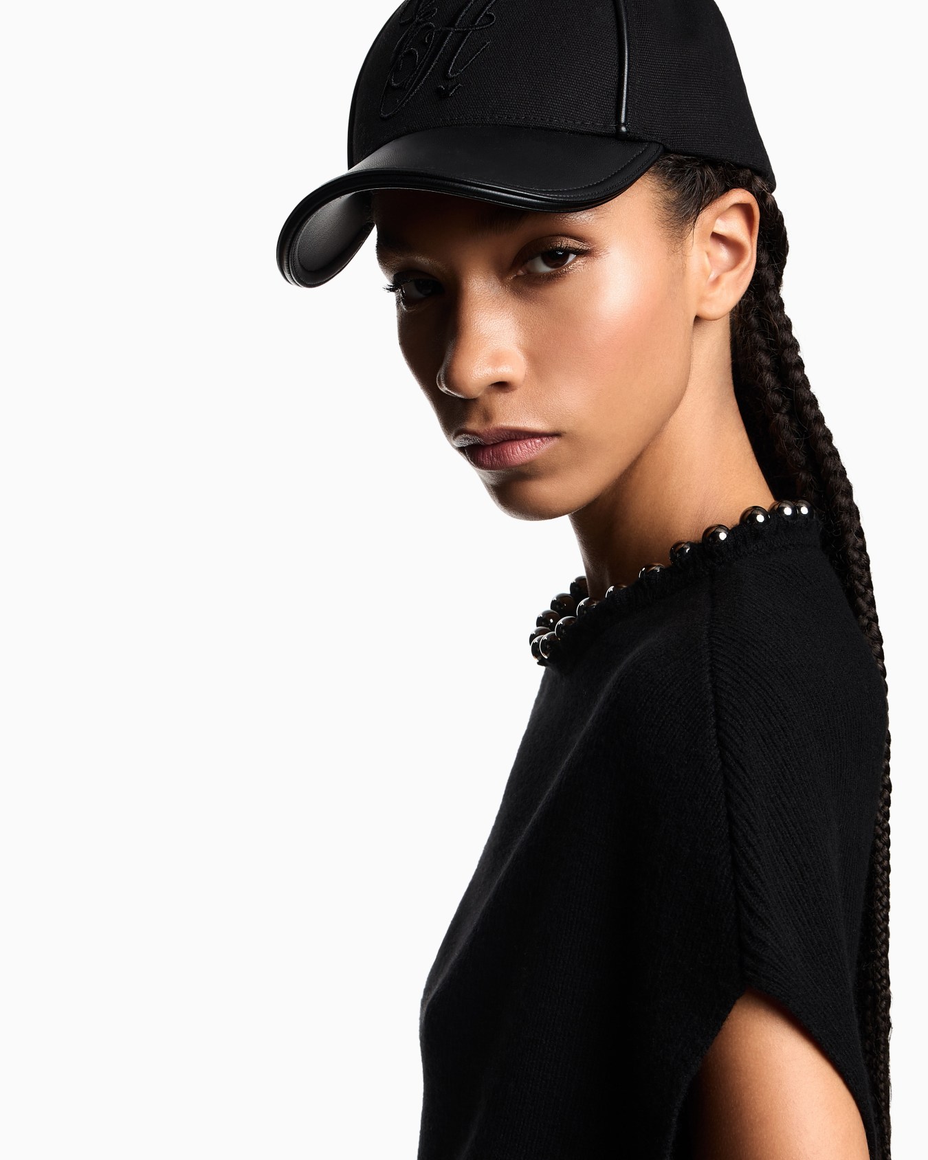 Virgin wool and cashmere top with oversized metal spheres Slide 4