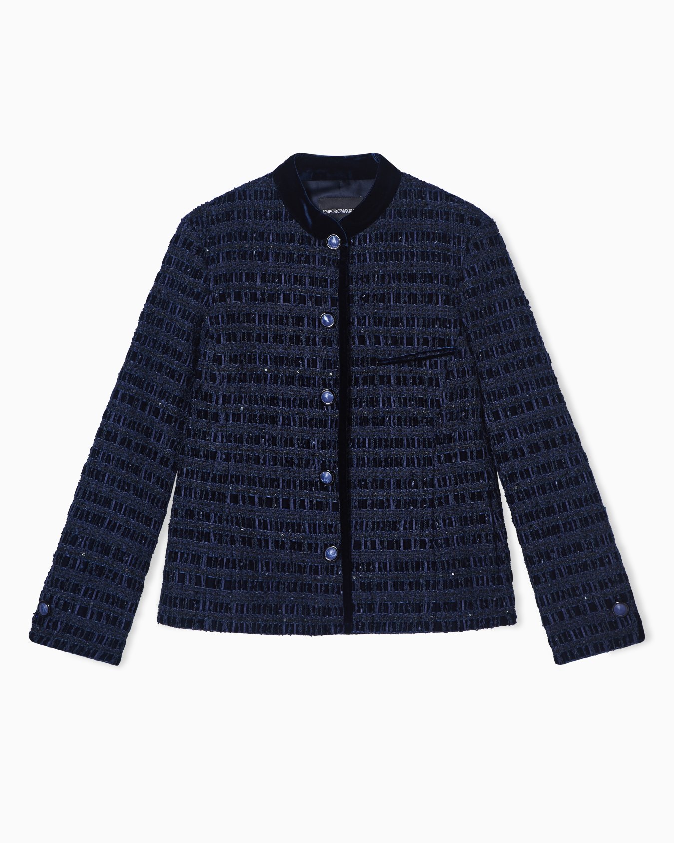 Lurex tweed jacket with micro sequins Slide 0