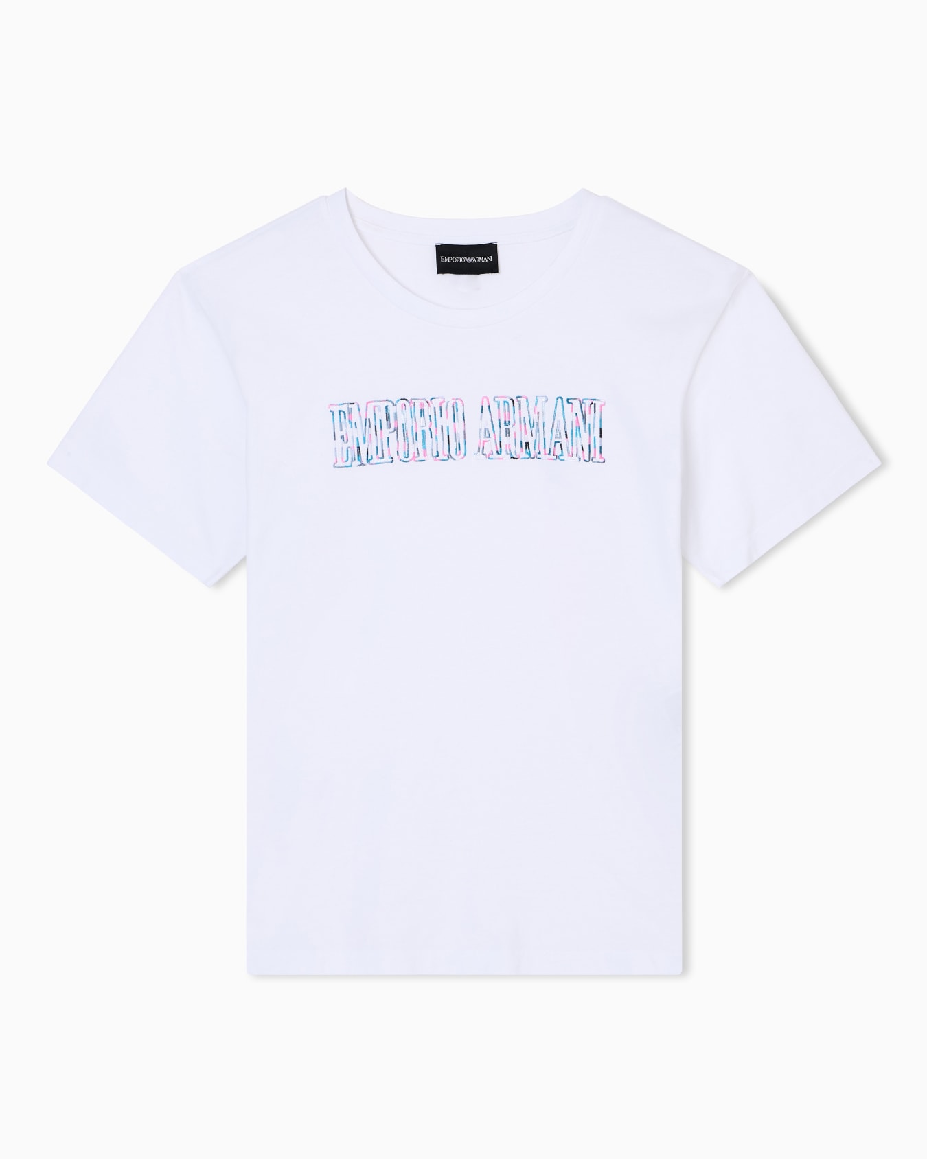 T-shirt en jersey biologique avec logo multicolore brodé ASV Diapositive 0