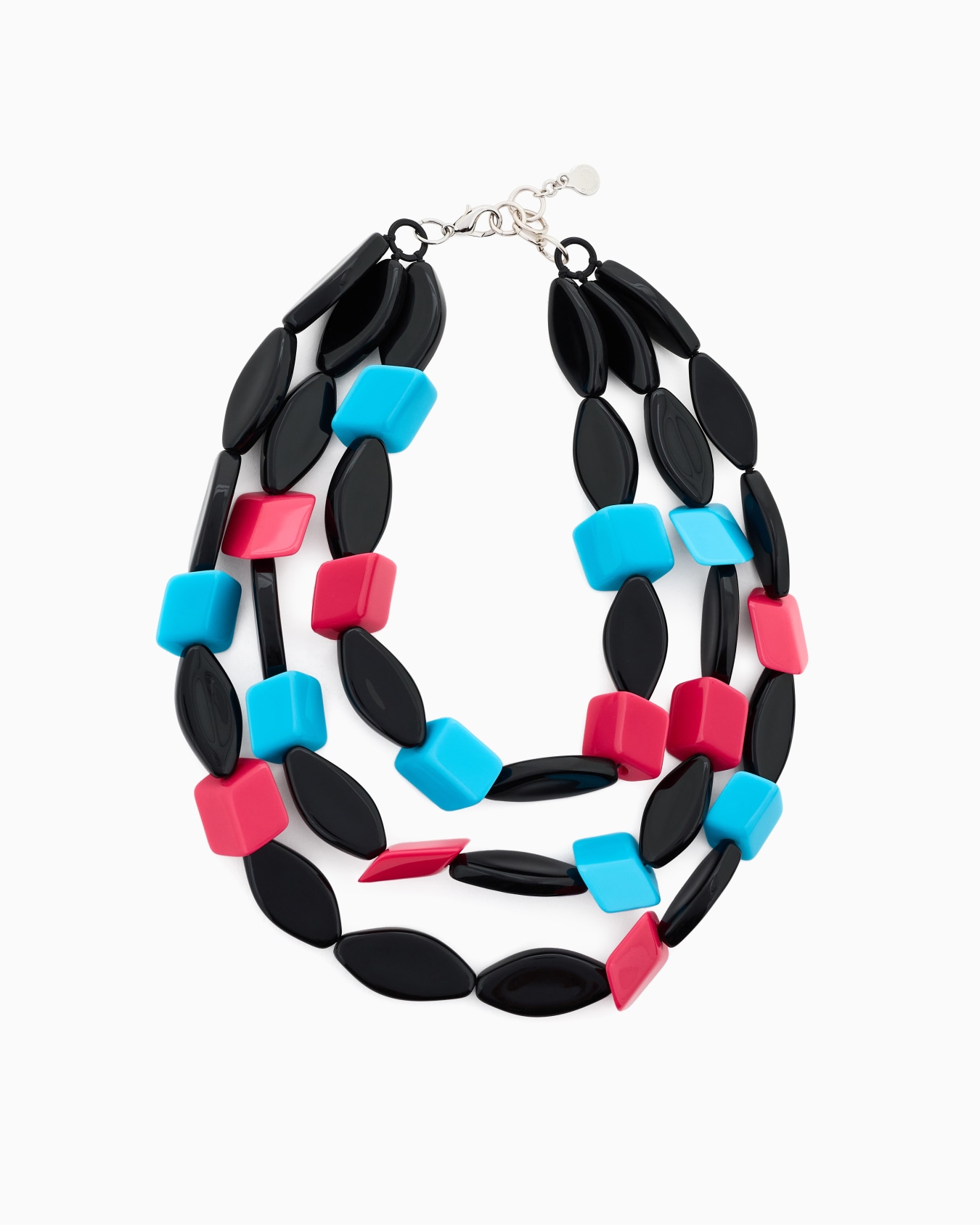 Multistrand necklace with multiform gemstones Slide 0